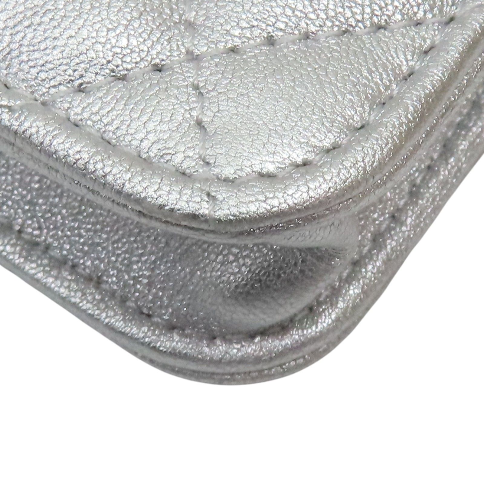Metallic Lambskin Crystal Quilted Star Chain Belt Bag — view 13