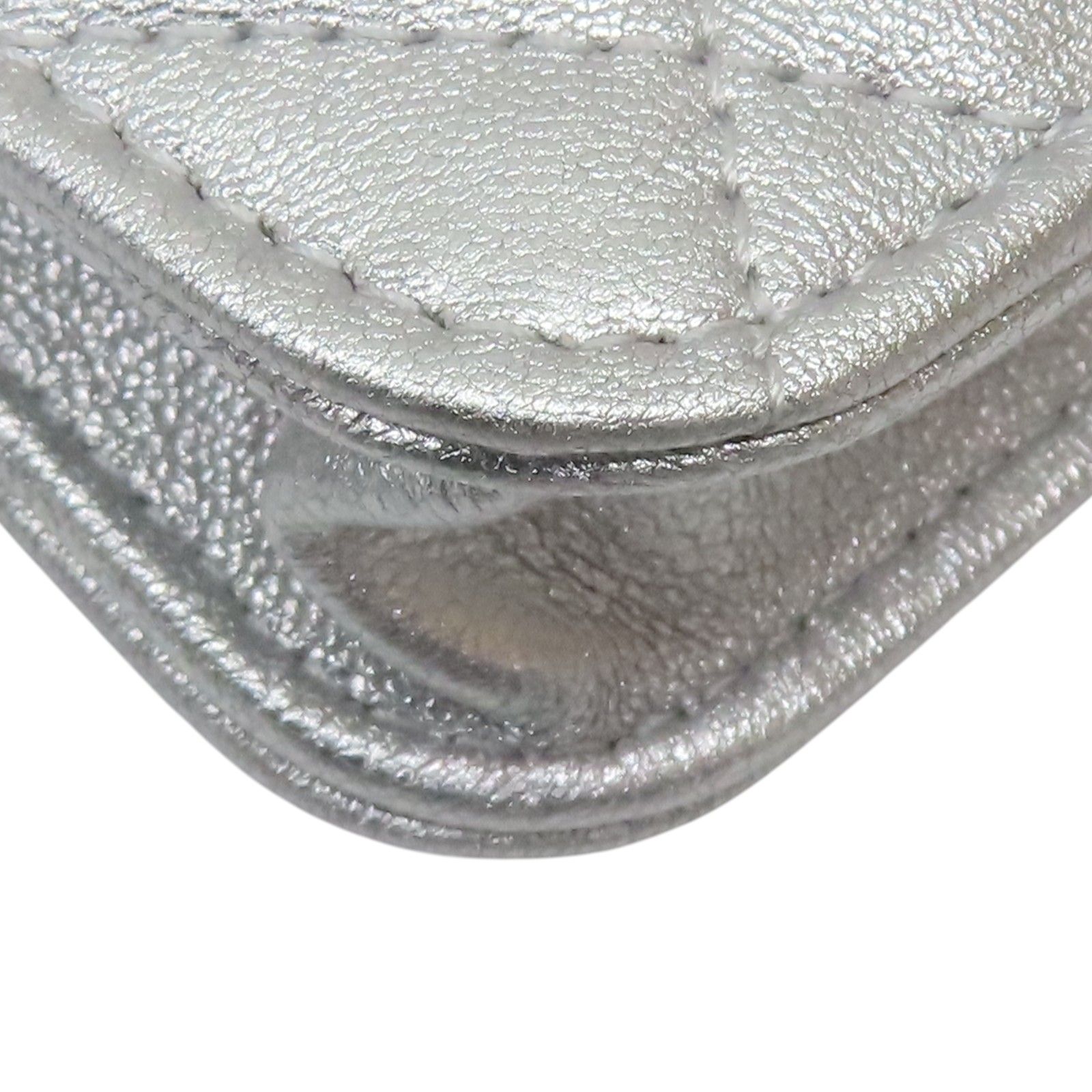 Metallic Lambskin Crystal Quilted Star Chain Belt Bag — view 14