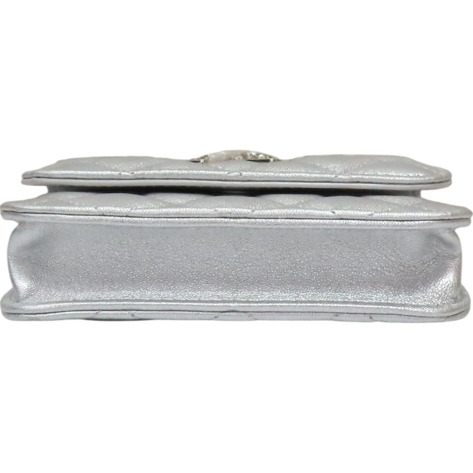 Metallic Lambskin Crystal Quilted Star Chain Belt Bag — view 4