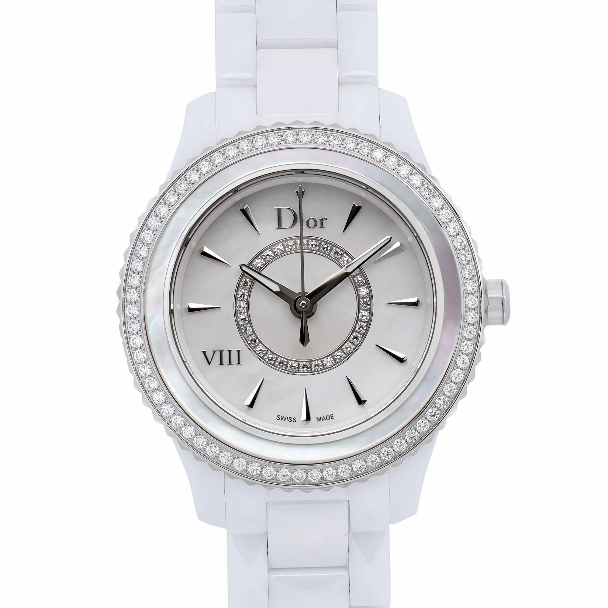 Christian Dior VIII 33mm Ceramic Diamond MOP Dial Ladies Watch CD1231E4C001 — view 2