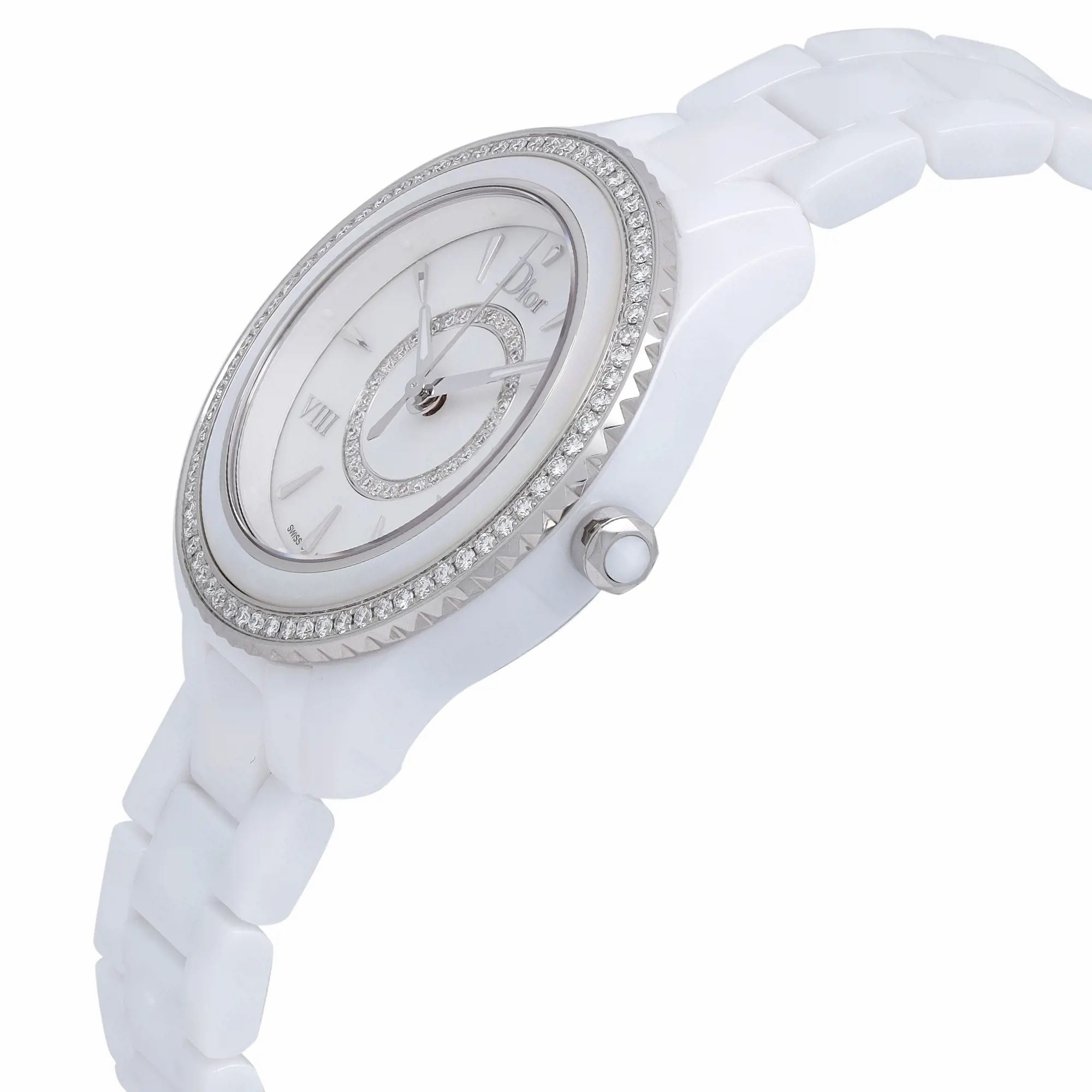 Christian Dior VIII 33mm Ceramic Diamond MOP Dial Ladies Watch CD1231E4C001 — view 3