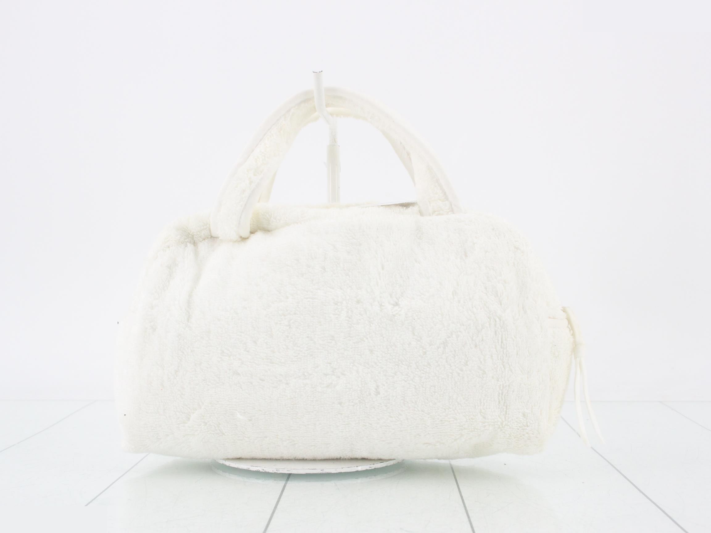 Cotton J'ADORE DIOR Pile Handbag, Bicolor — view 2