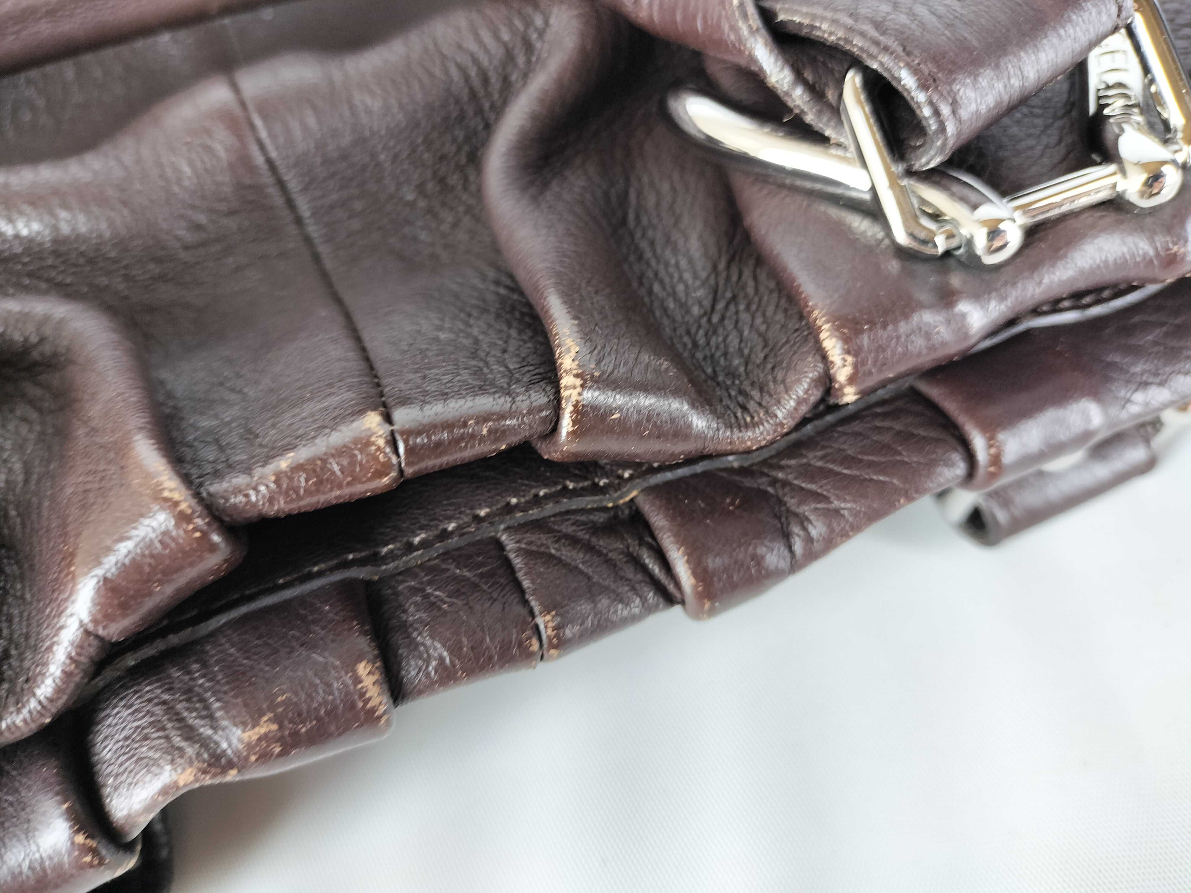 Pillow Small Handbag, Dark Brown, Silver Hardware, with Charm — view 11