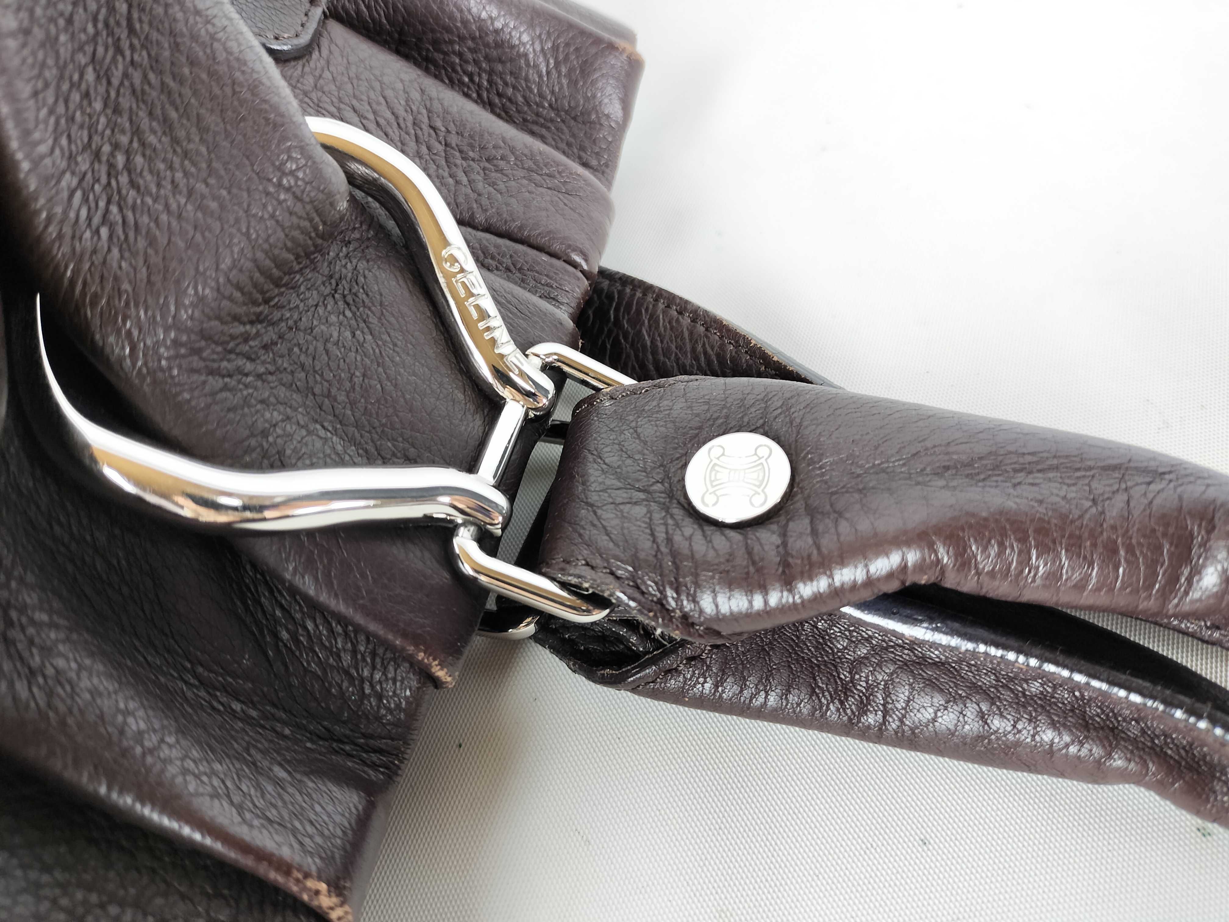 Pillow Small Handbag, Dark Brown, Silver Hardware, with Charm — view 6