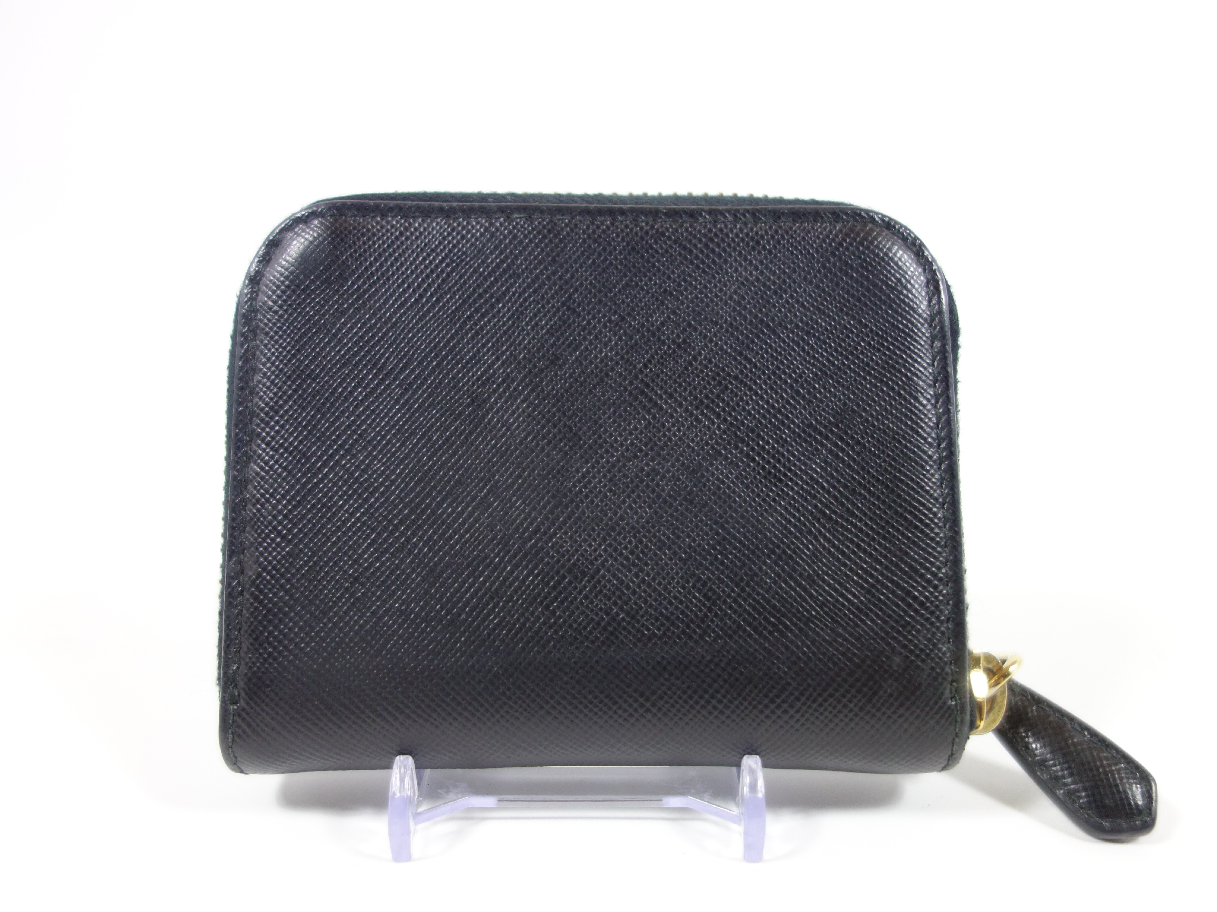 Saffiano Black Triangle Wallet — view 2