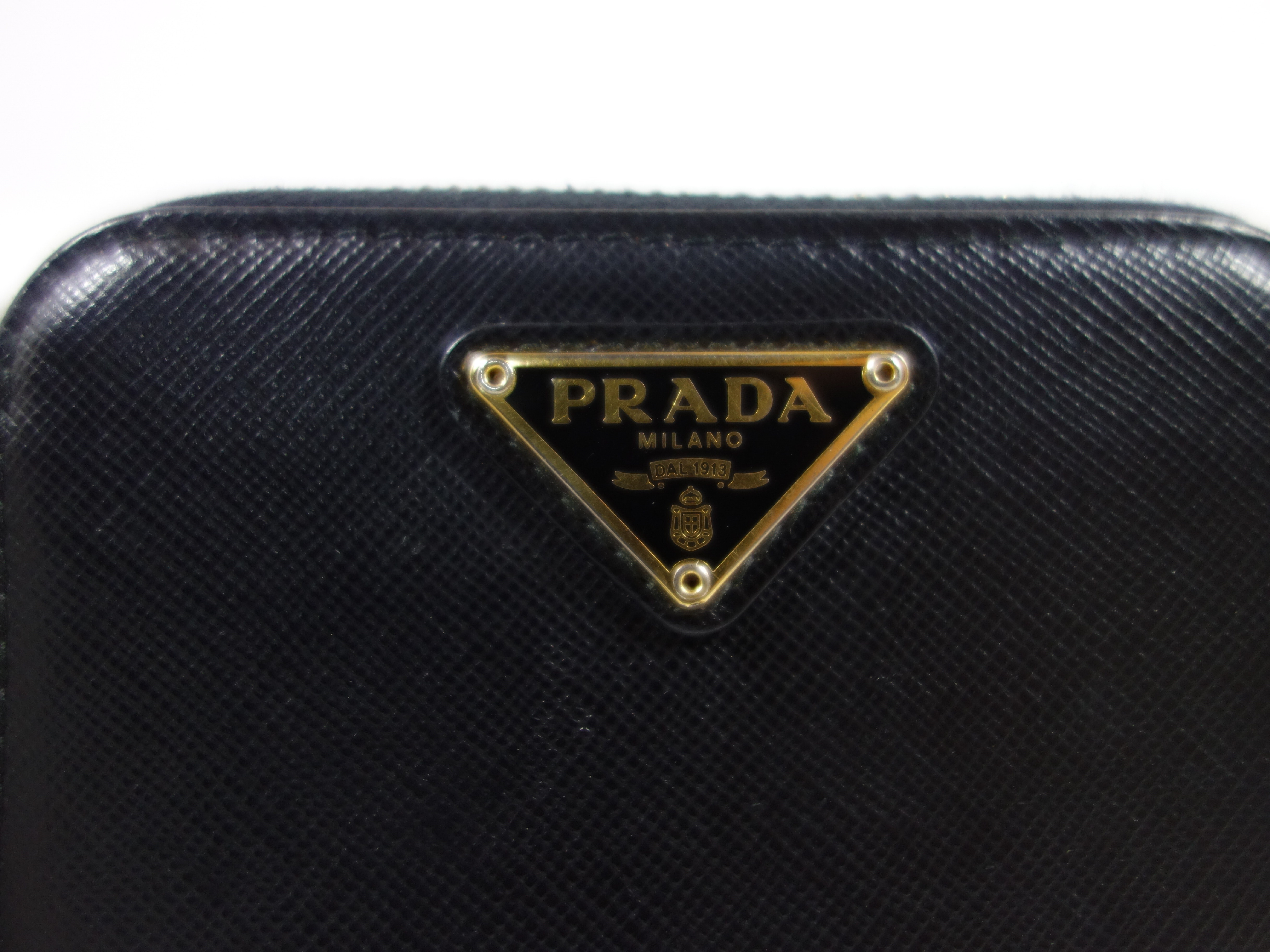 Saffiano Black Triangle Wallet — view 8