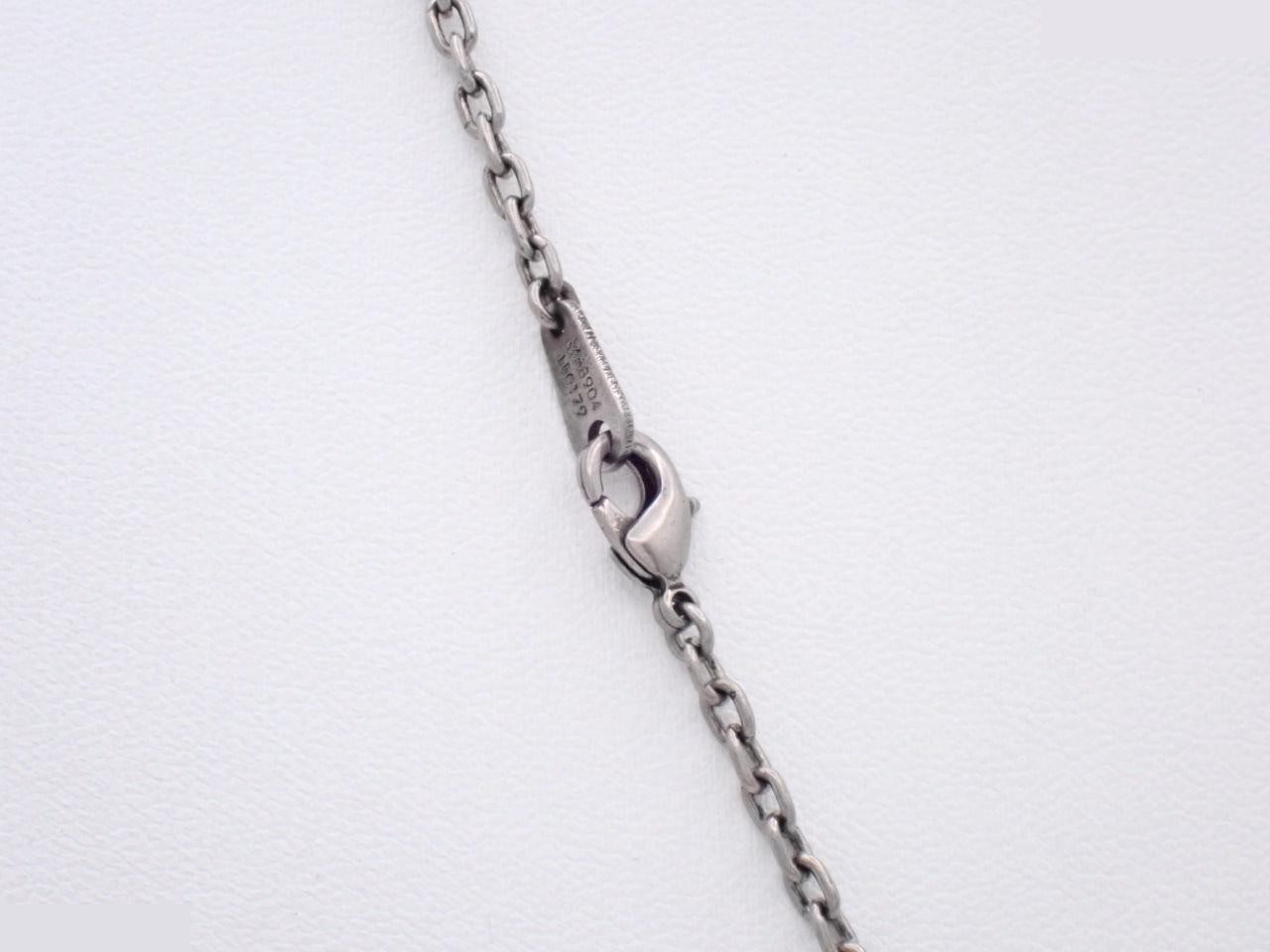 LV necklace with LV initials, chain approximately 65cm long. — view 2