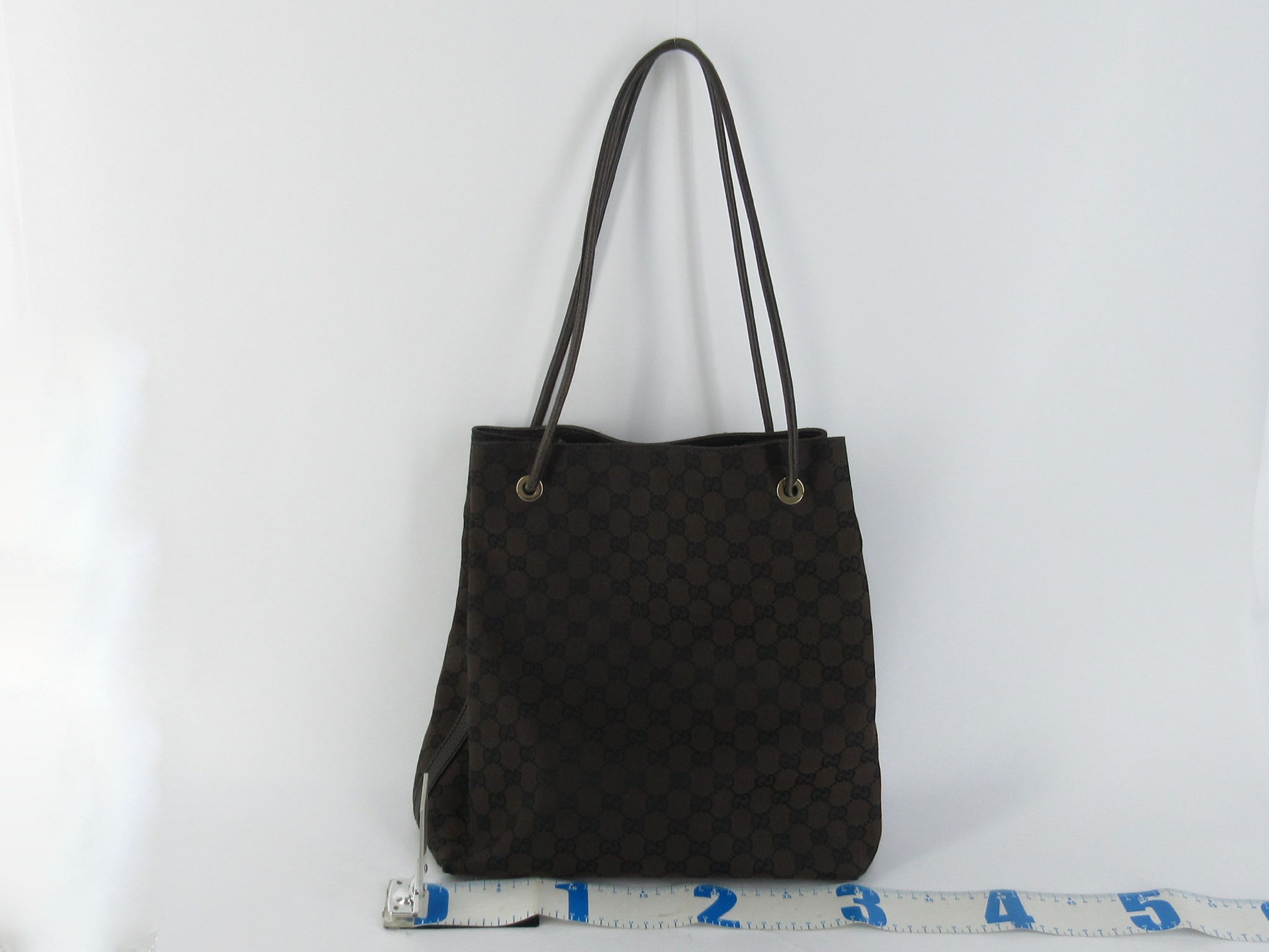 GG Canvas Tote Bag (257275) - Dark Brown — view 2