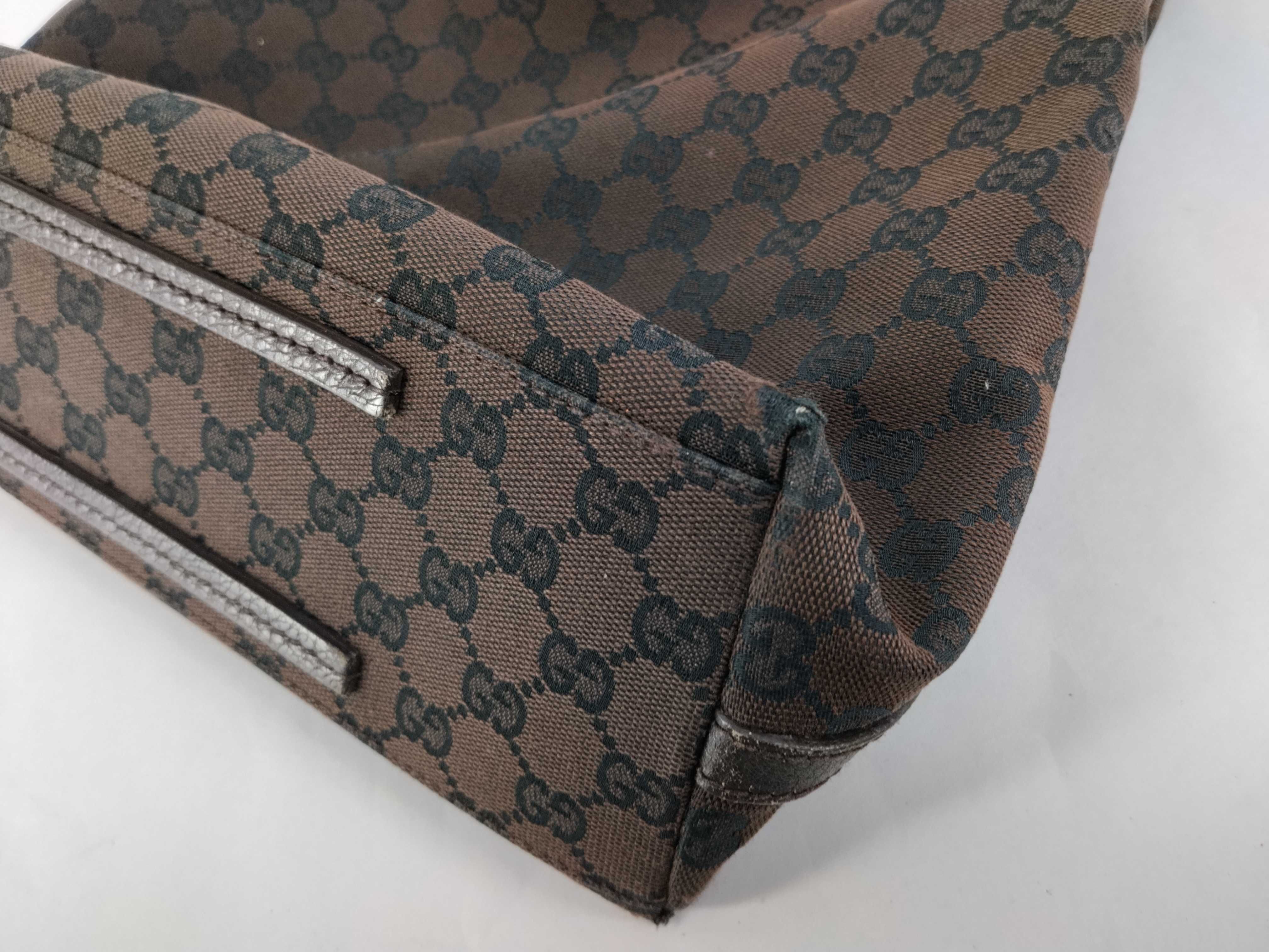 GG Canvas Tote Bag (257275) - Dark Brown — view 6