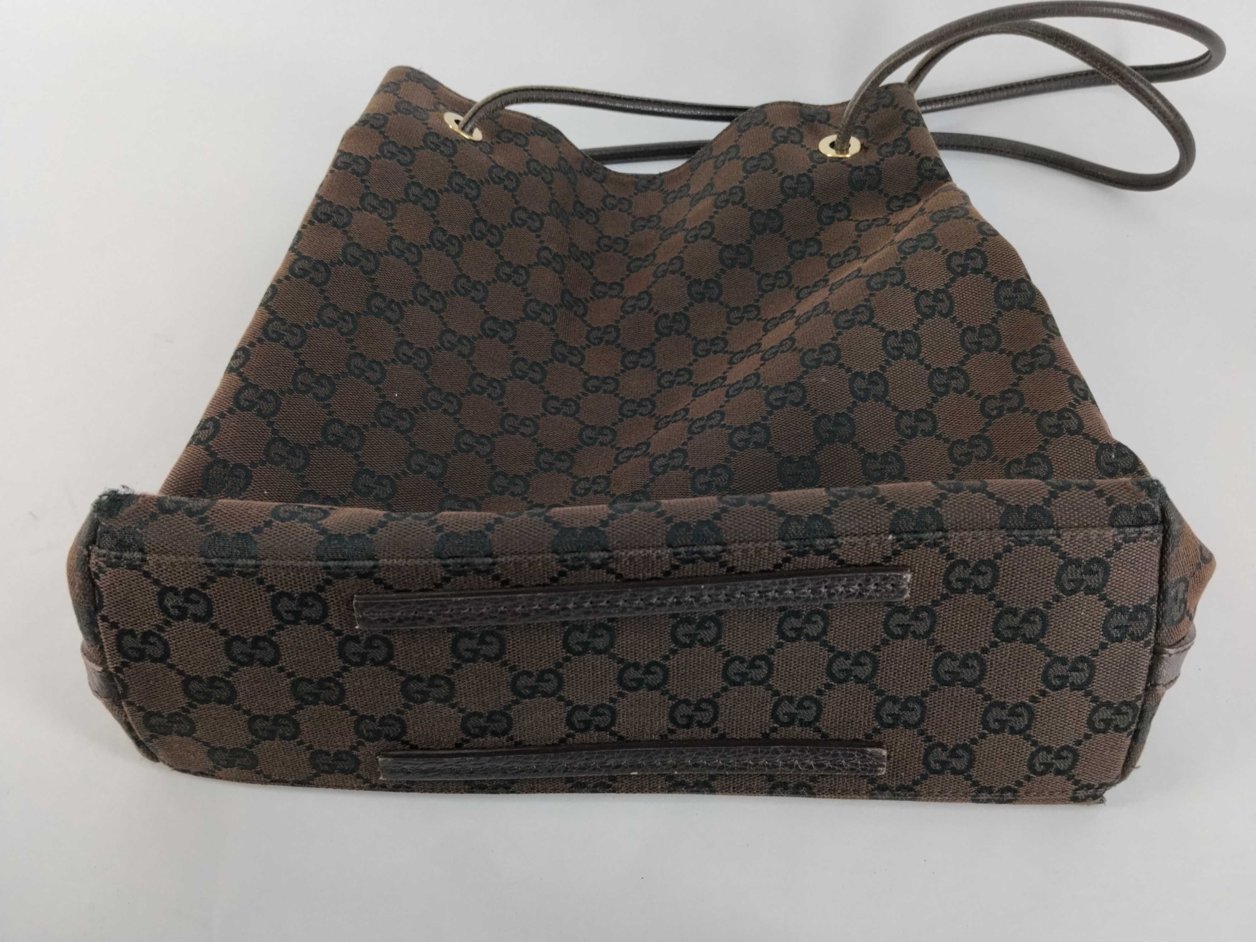 GG Canvas Tote Bag (257275) - Dark Brown — view 7