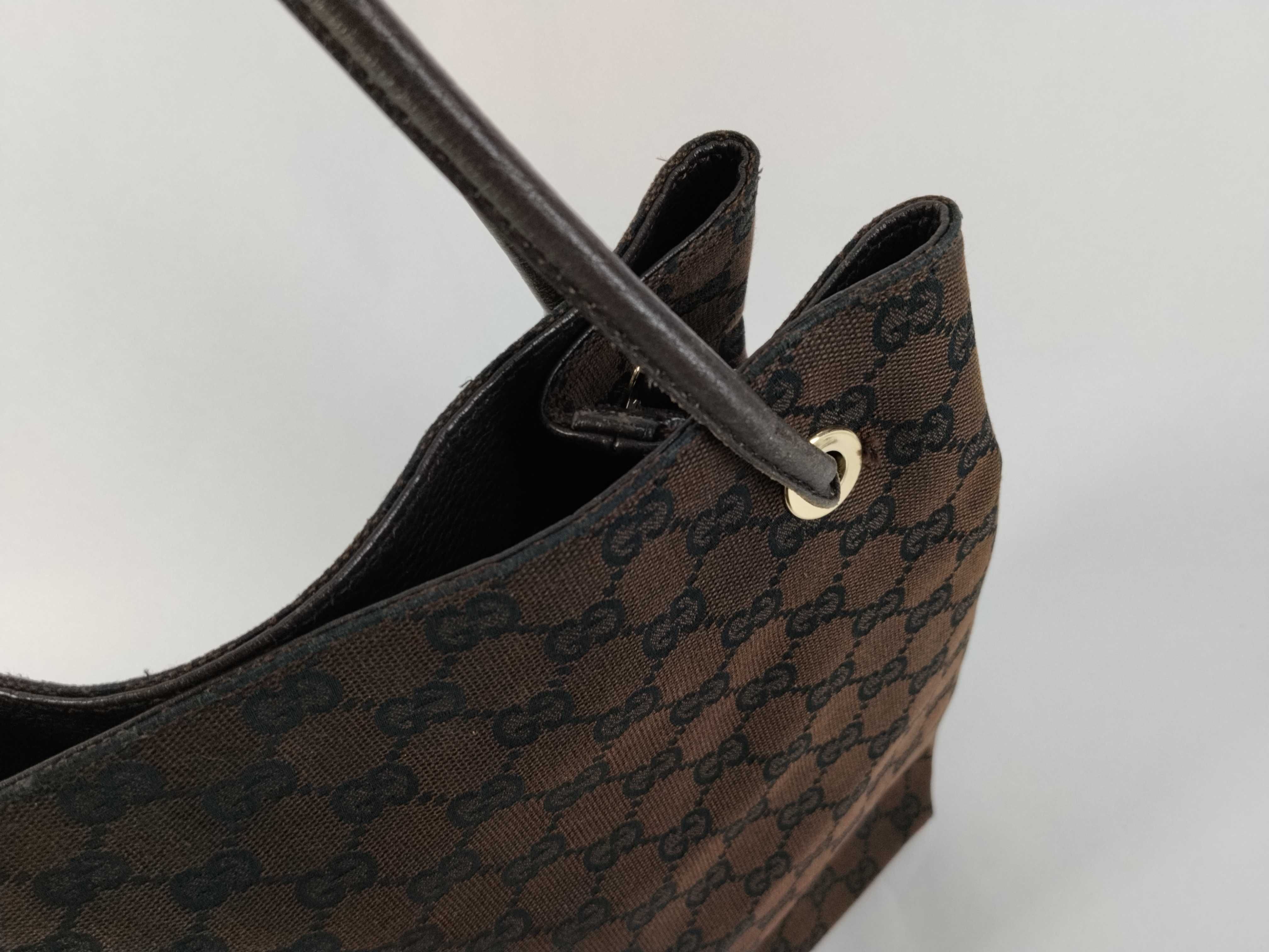 GG Canvas Tote Bag (257275) - Dark Brown — view 8