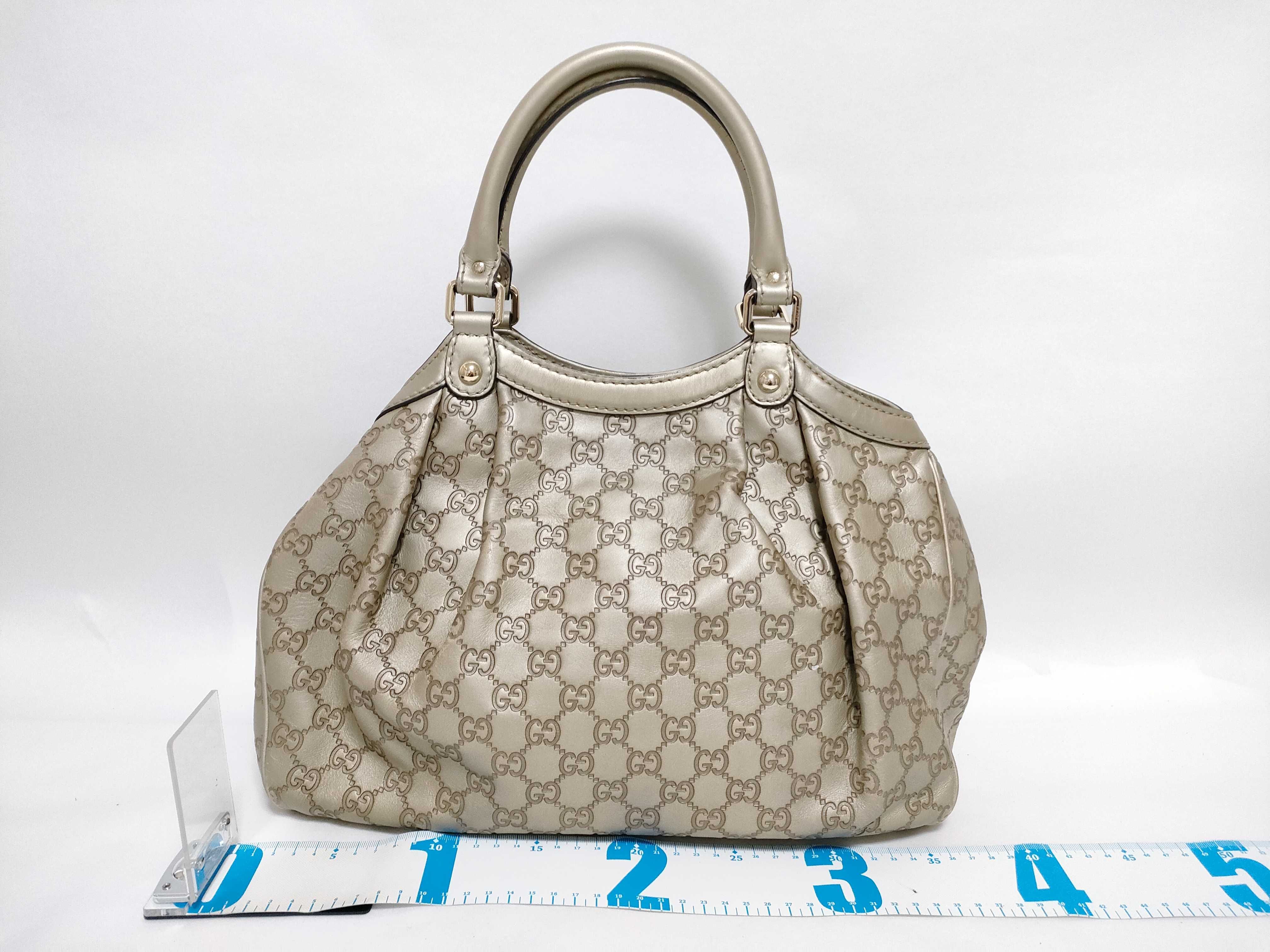 Guccissima HK-211944 525040 Sukey GG Guccissima Leather Beige Shoulder Bag Handbag — view 2
