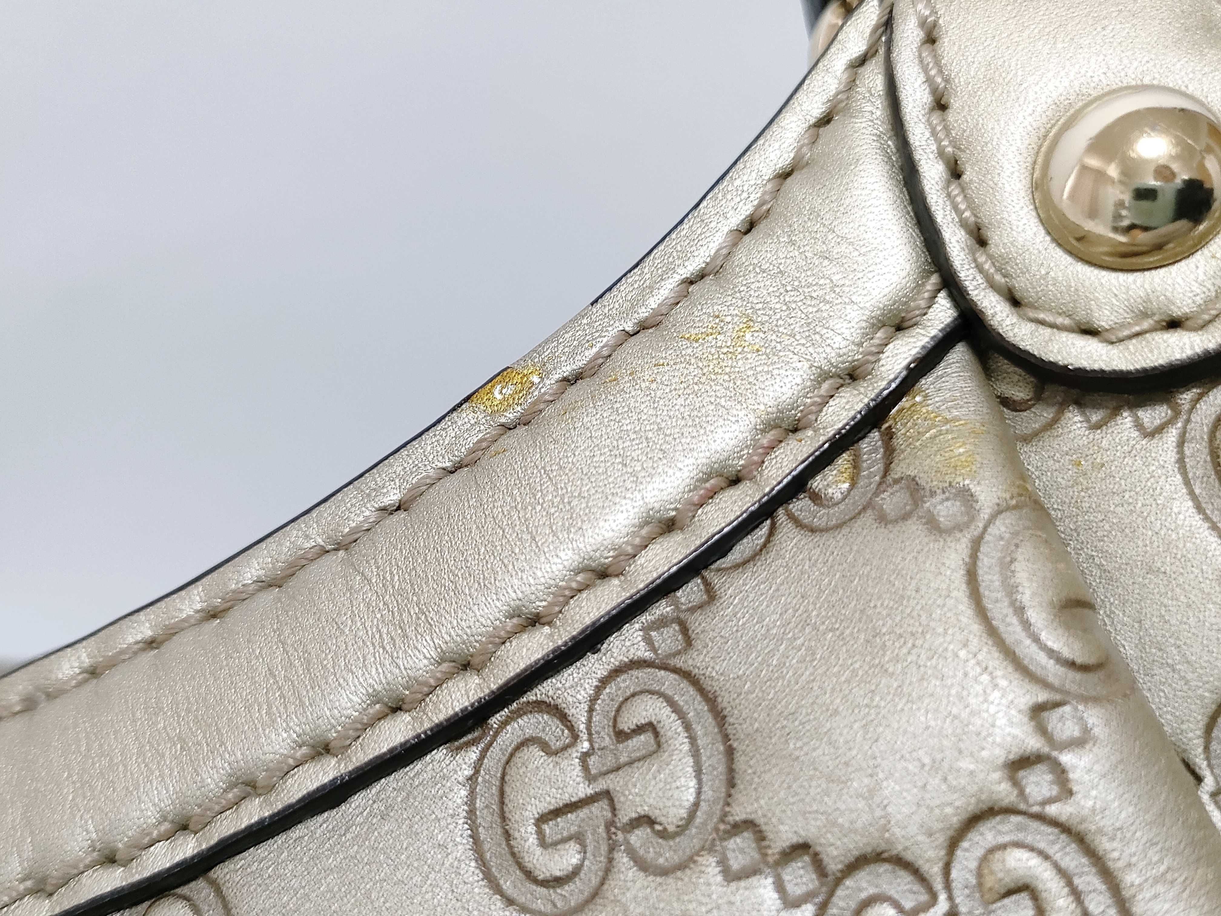 Guccissima HK-211944 525040 Sukey GG Guccissima Leather Beige Shoulder Bag Handbag — view 14