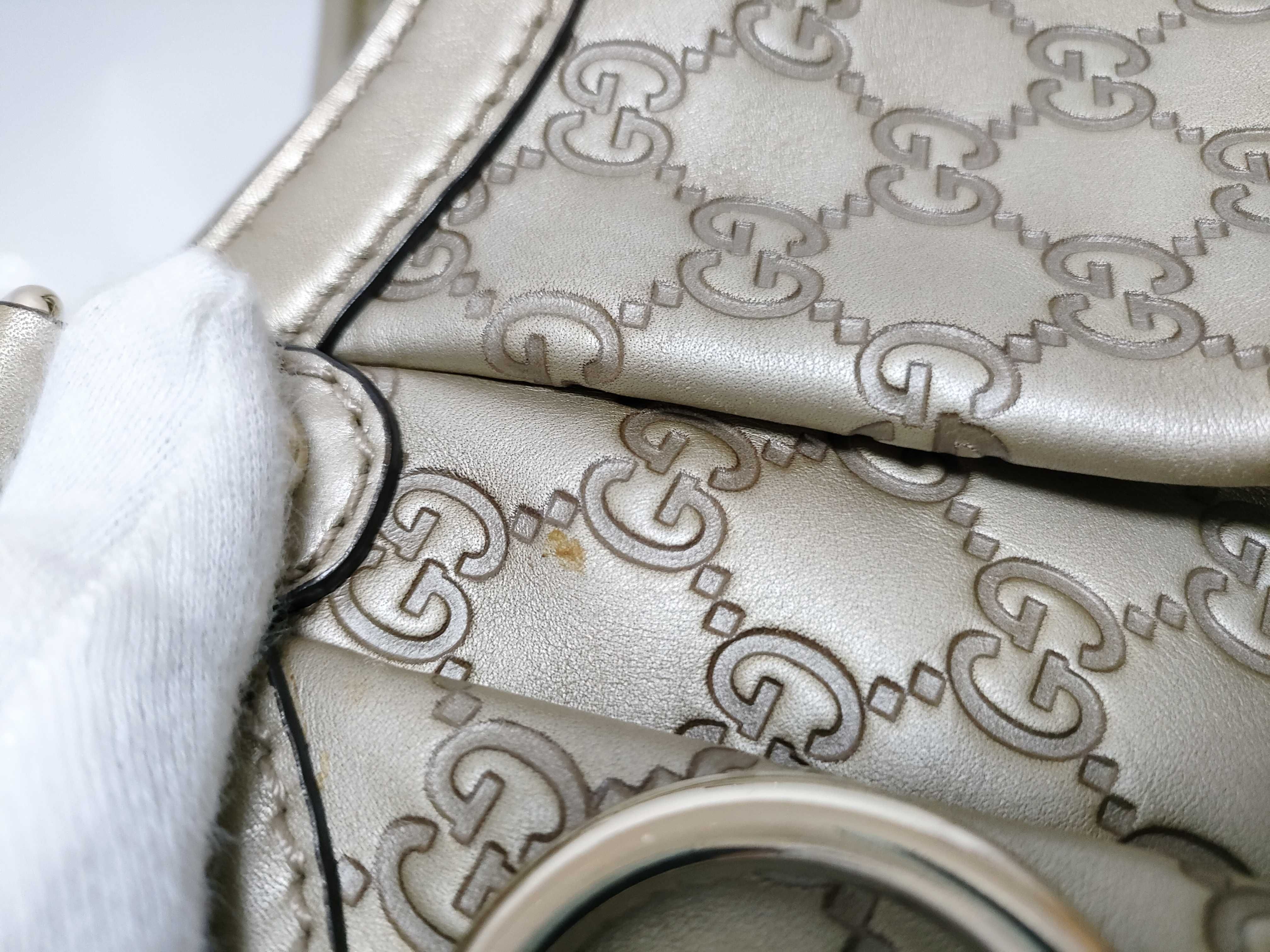 Guccissima HK-211944 525040 Sukey GG Guccissima Leather Beige Shoulder Bag Handbag — view 15