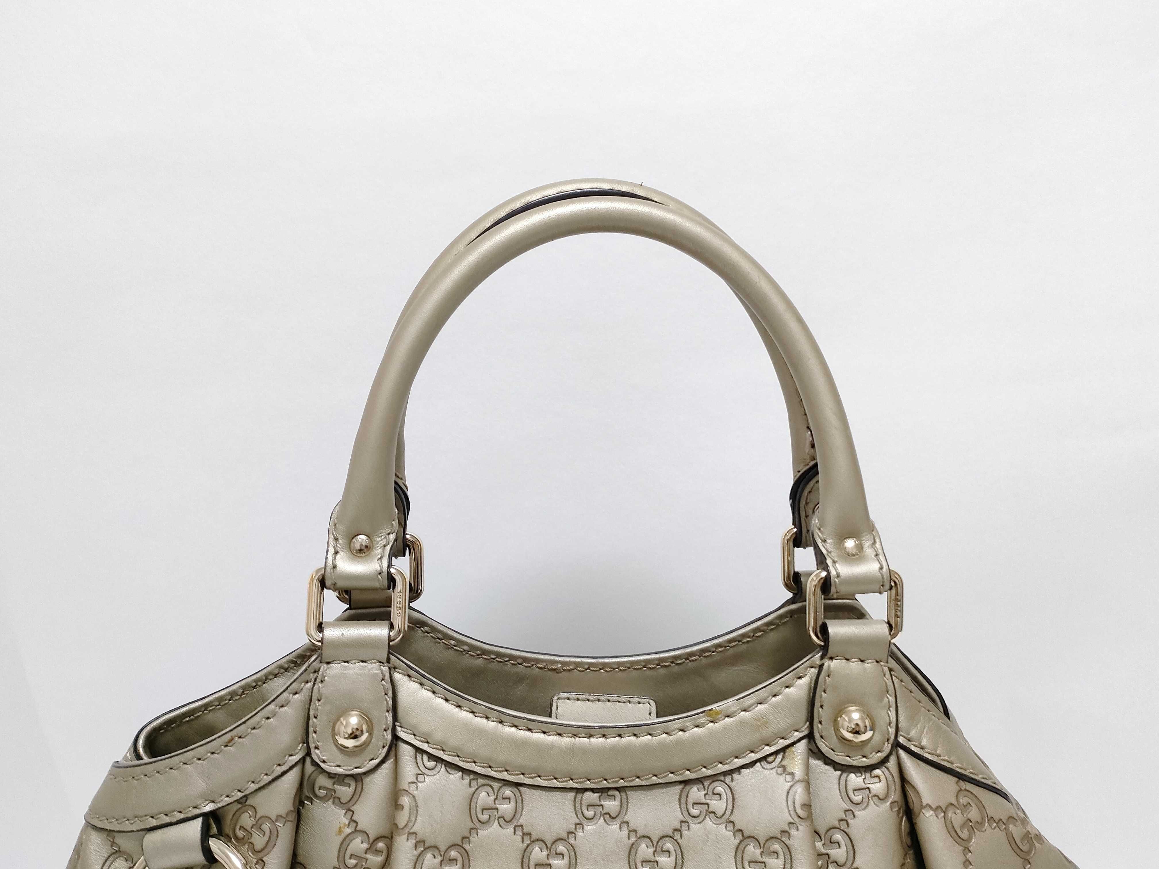 Guccissima HK-211944 525040 Sukey GG Guccissima Leather Beige Shoulder Bag Handbag — view 3