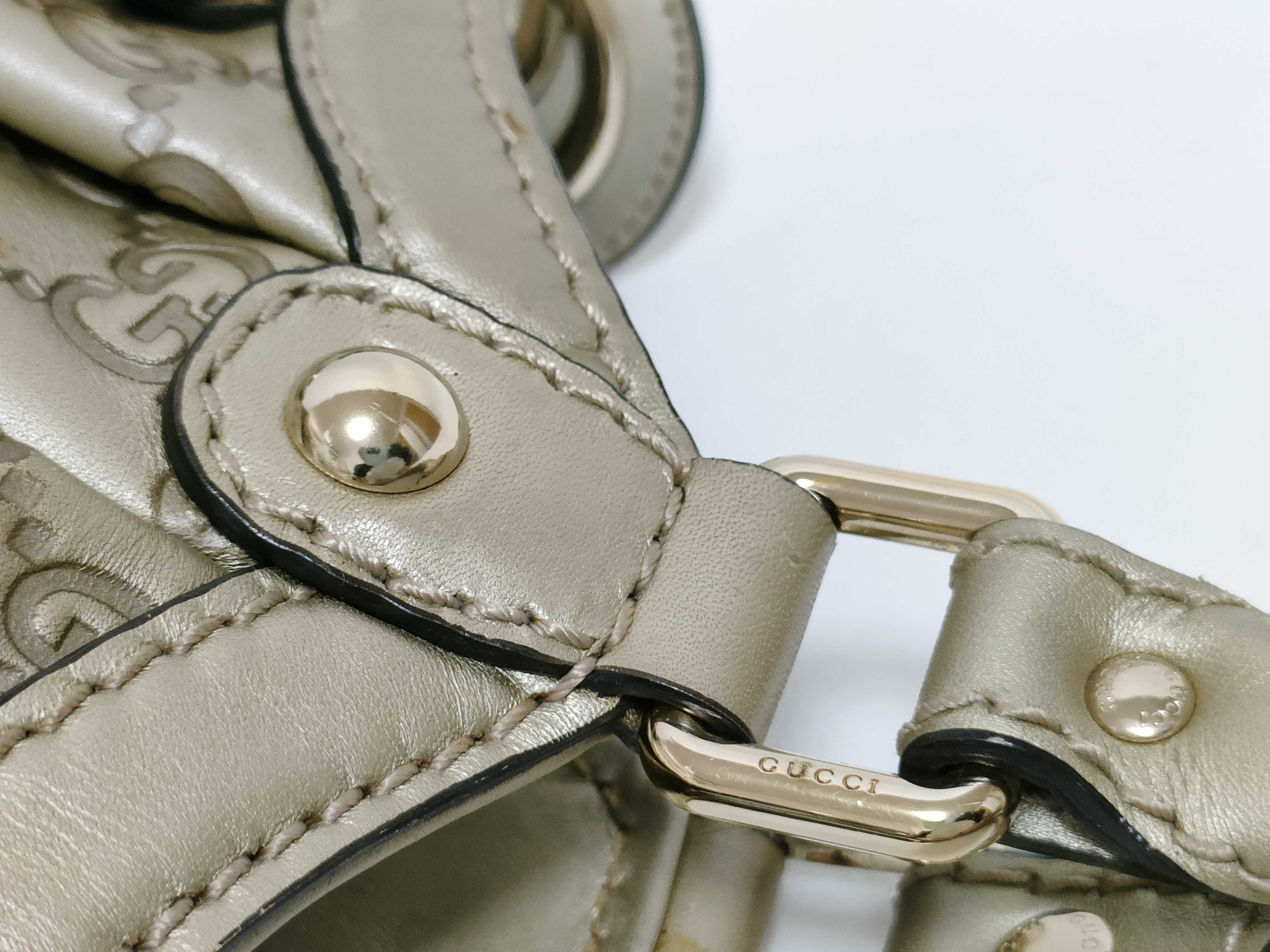Guccissima HK-211944 525040 Sukey GG Guccissima Leather Beige Shoulder Bag Handbag — view 5