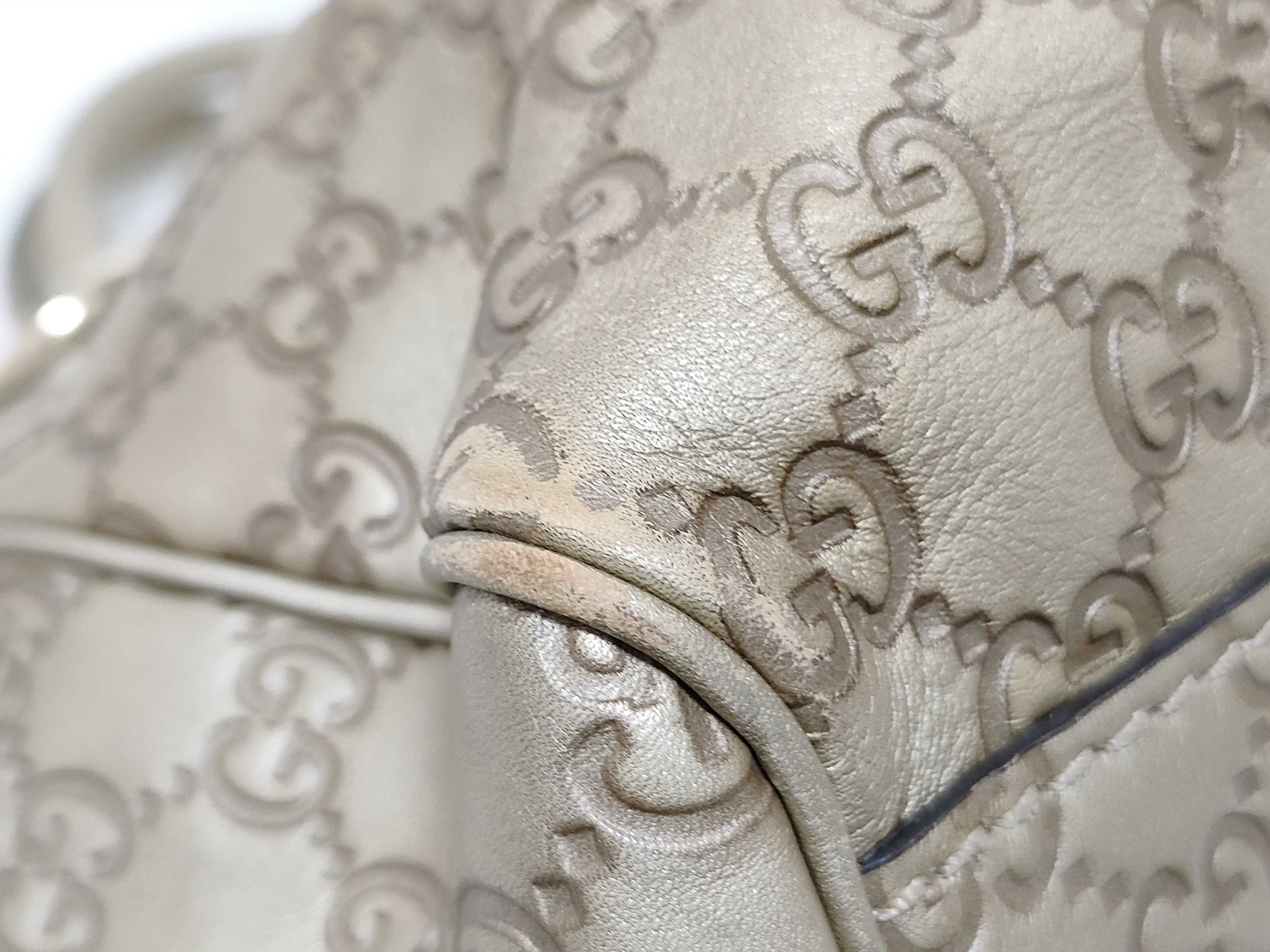 Guccissima HK-211944 525040 Sukey GG Guccissima Leather Beige Shoulder Bag Handbag — view 6