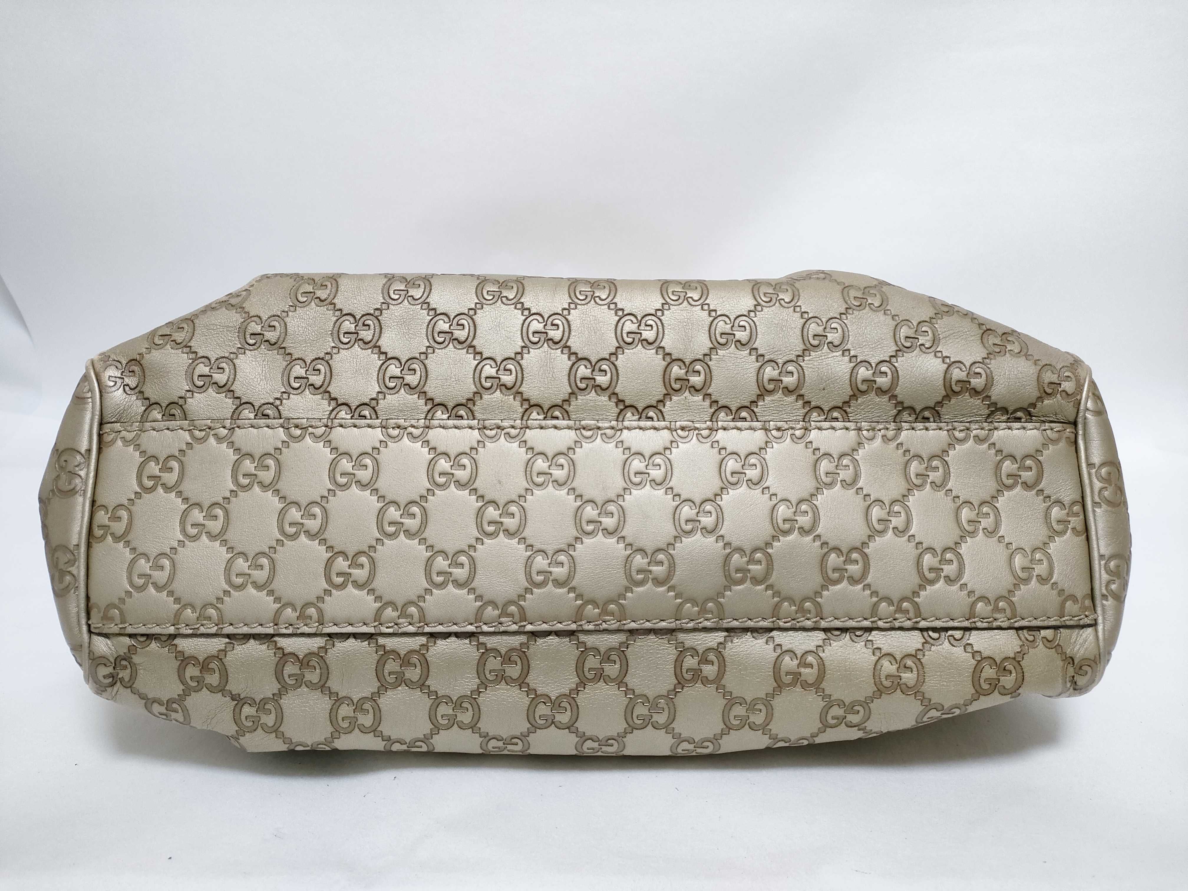 Guccissima HK-211944 525040 Sukey GG Guccissima Leather Beige Shoulder Bag Handbag — view 7