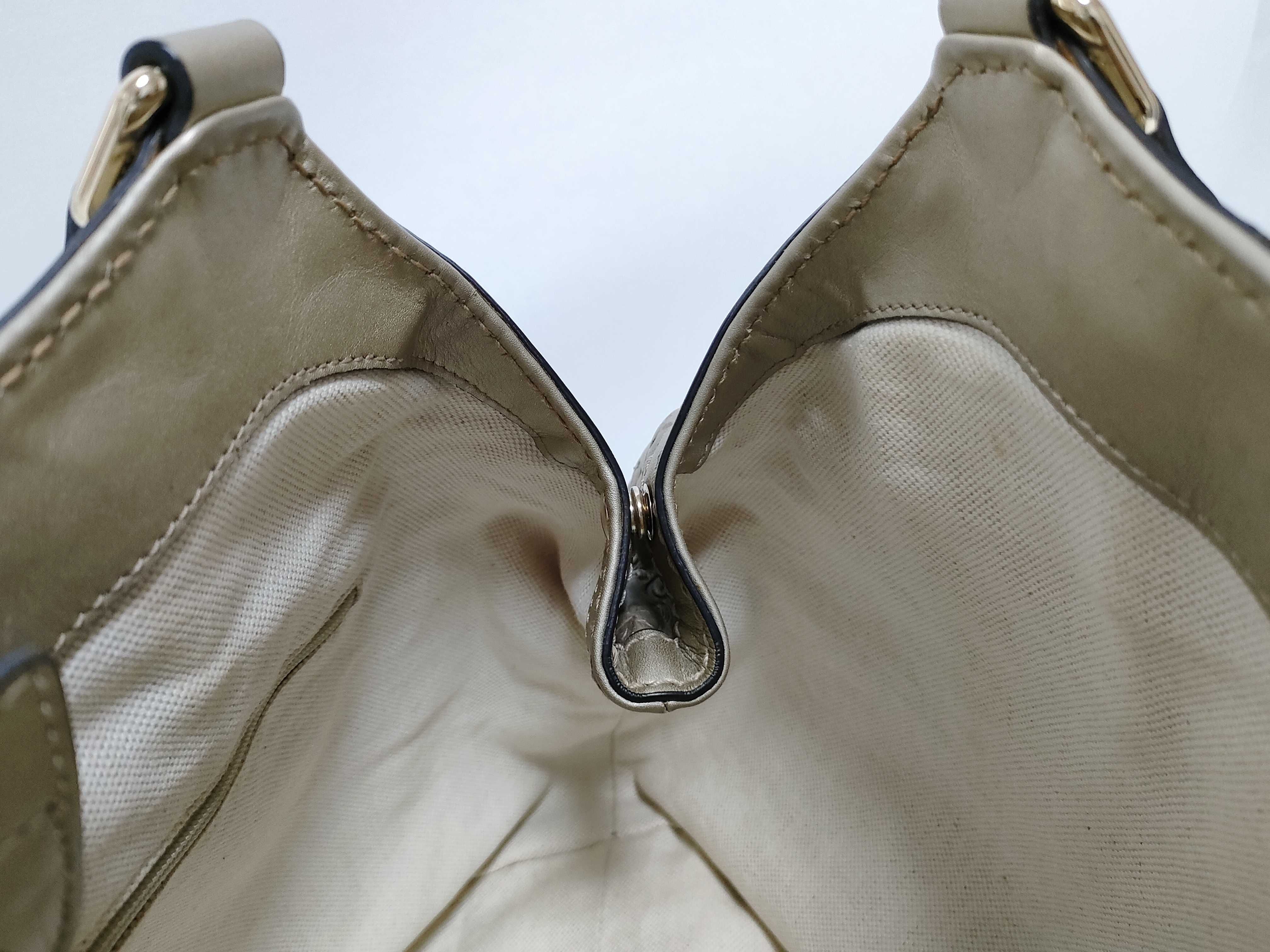 Guccissima HK-211944 525040 Sukey GG Guccissima Leather Beige Shoulder Bag Handbag — view 8