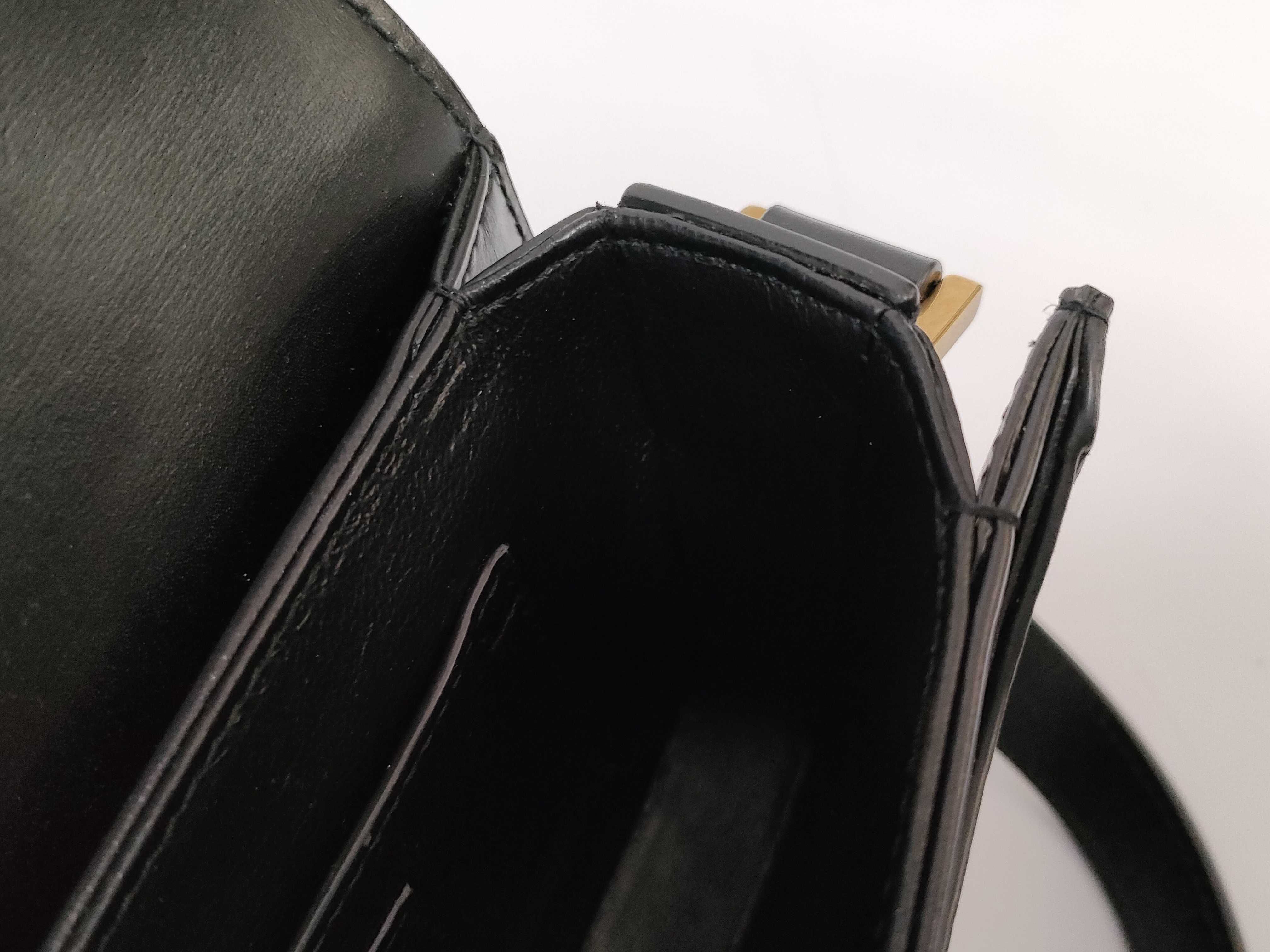 Solferino Black Gold Hardware Calf Leather Tofu Bag Small Shoulder — view 12