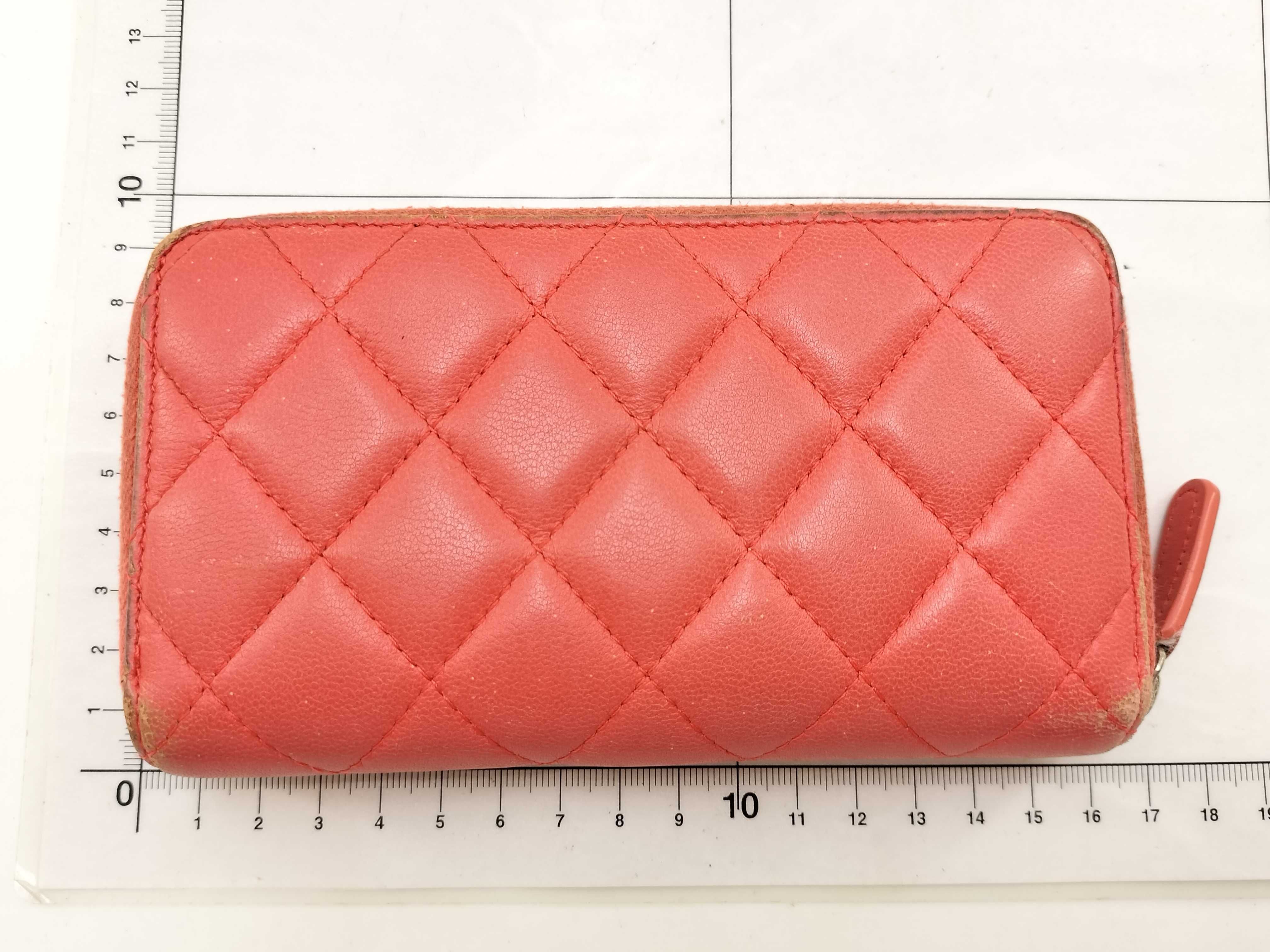 Lambskin Coco Mark Zipper Coin Purse Lambskin Wallet — view 2