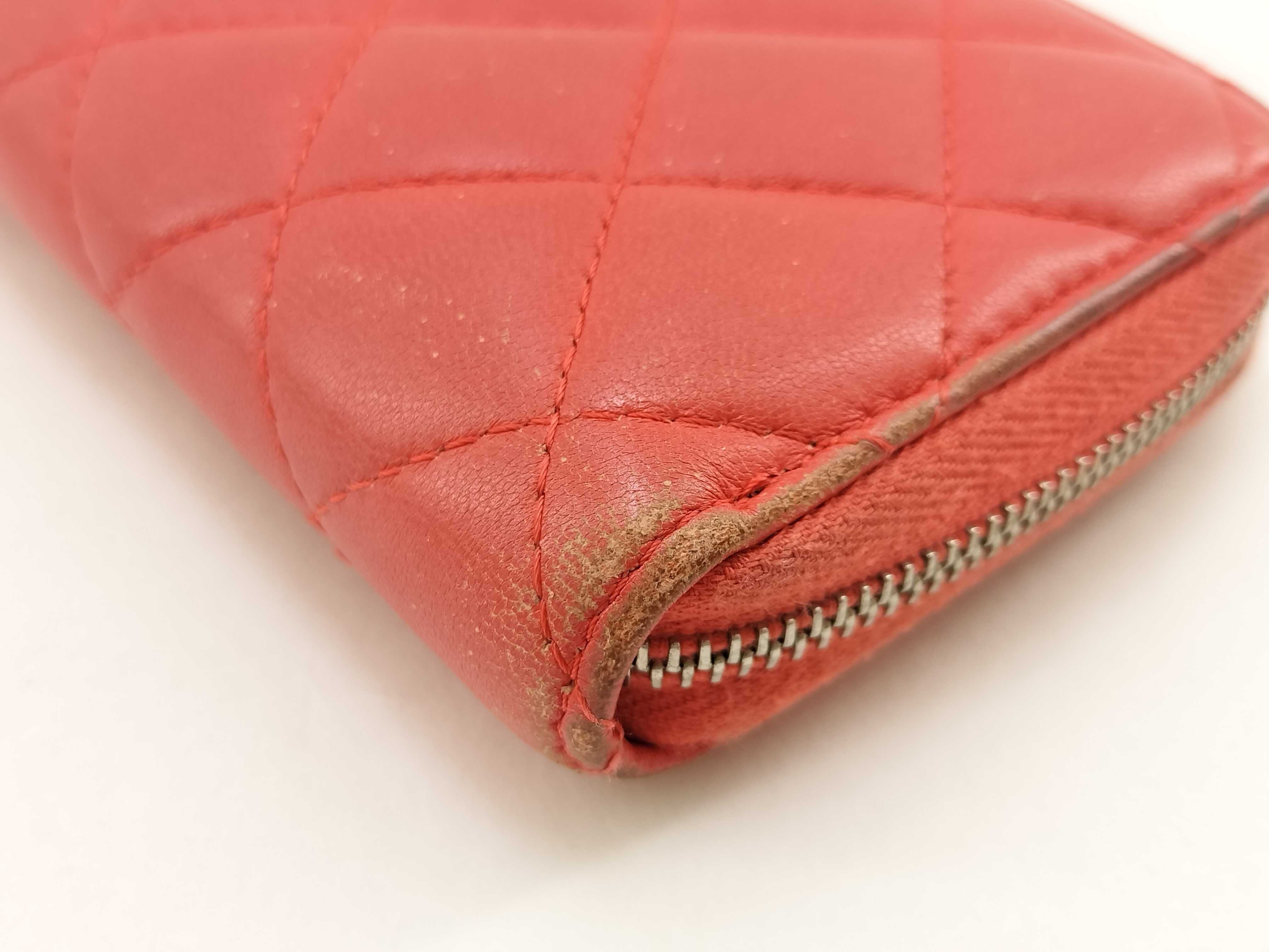 Lambskin Coco Mark Zipper Coin Purse Lambskin Wallet — view 4