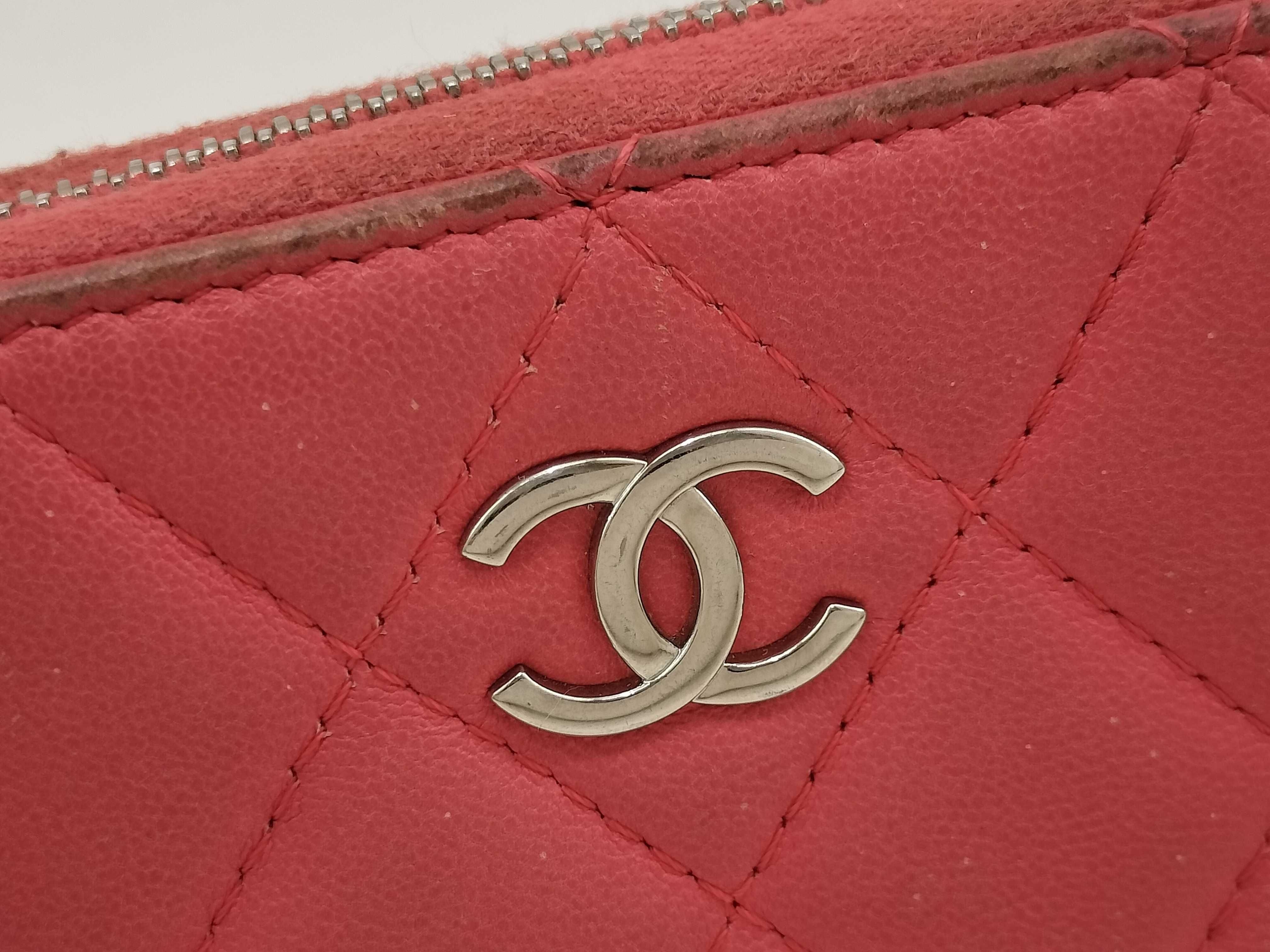 Lambskin Coco Mark Zipper Coin Purse Lambskin Wallet — view 8