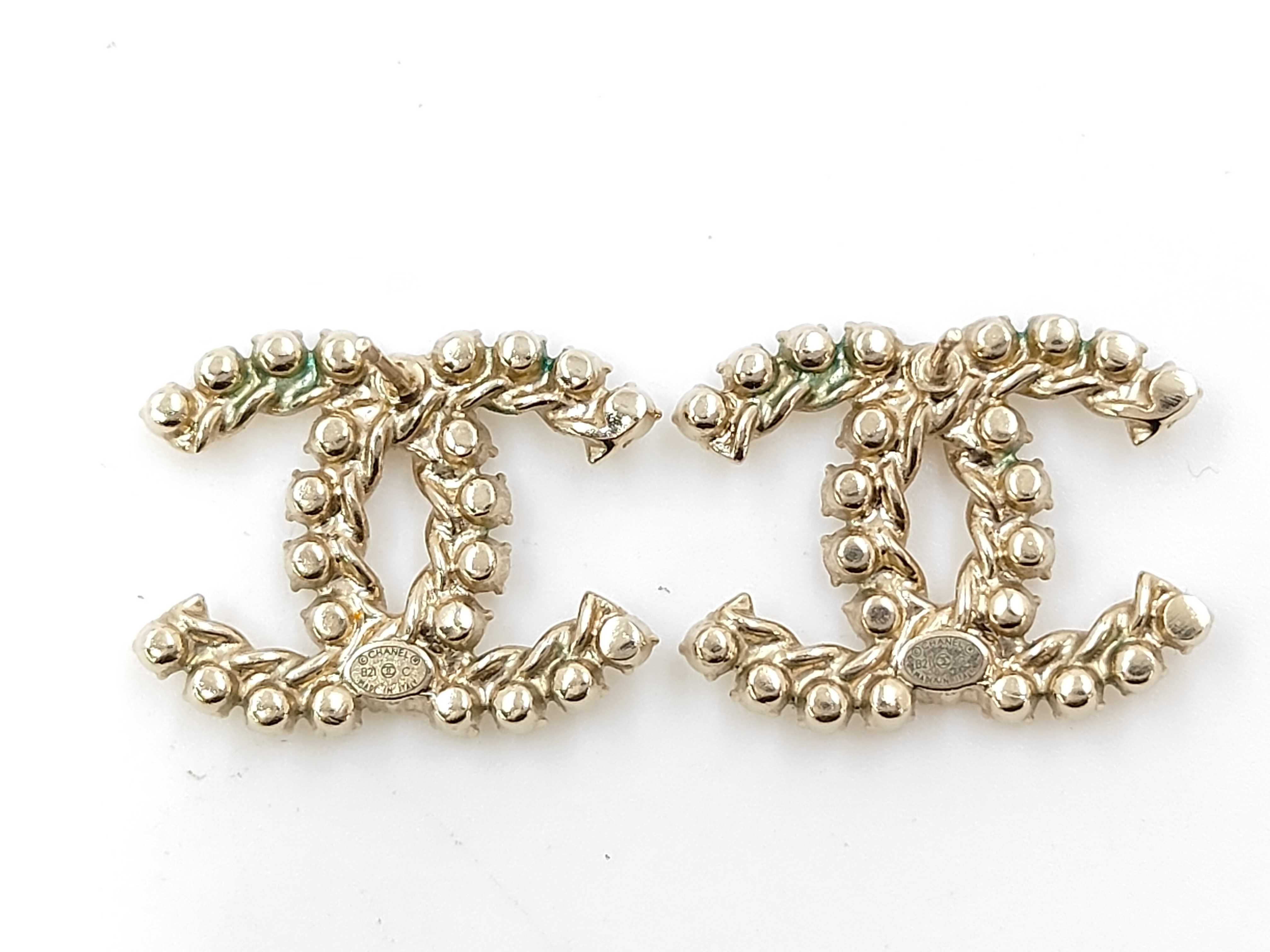 Rhinestone Coco Mark Earrings — view 2