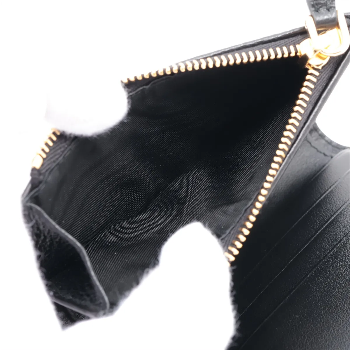 Vitello Daino 1ML050 Leather Compact Wallet, Black — view 5