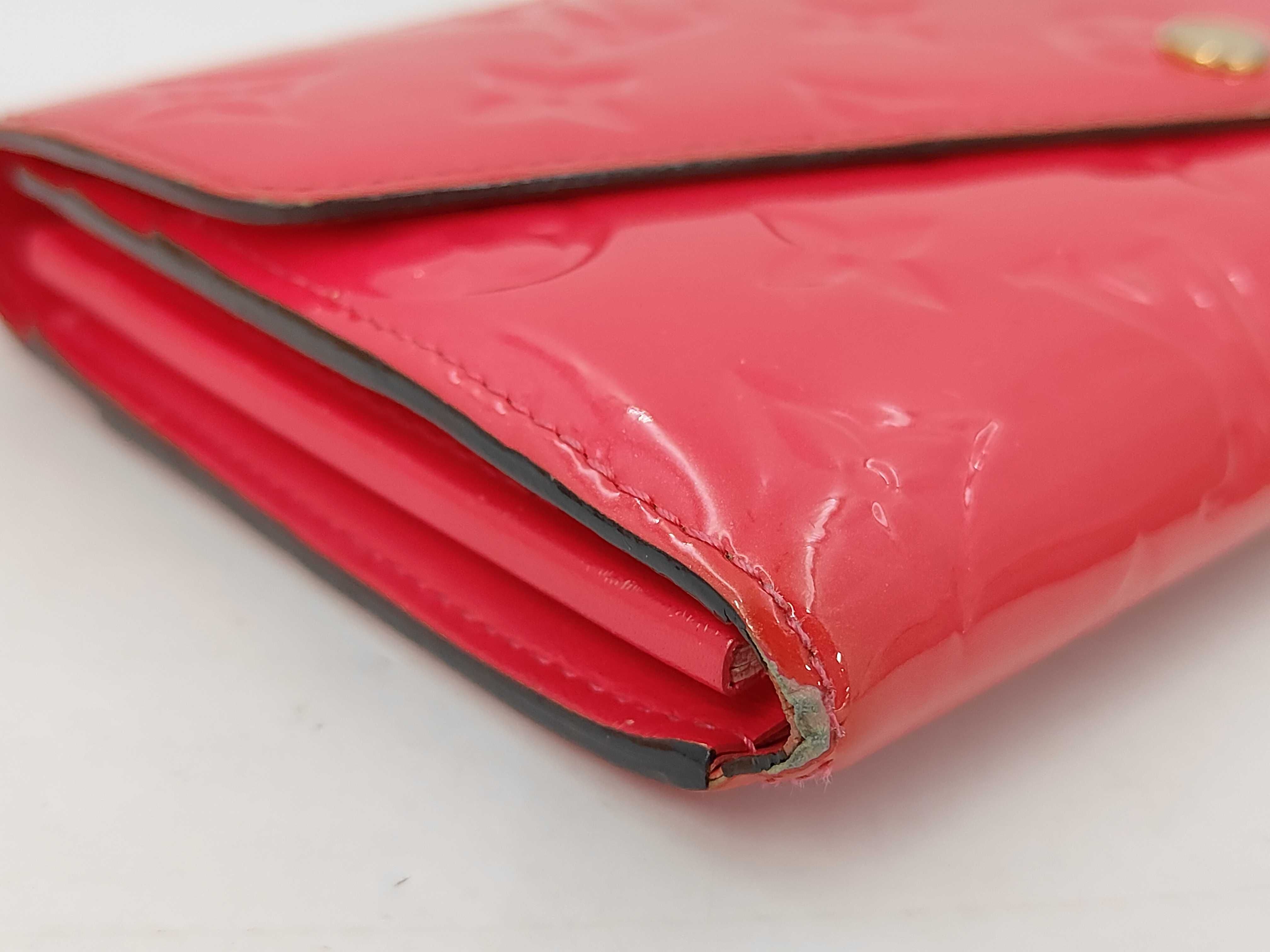 Vernis Louis Vuitton Vernis Portefeuille Sarah Hot Pink TS4146 Wallet — view 3