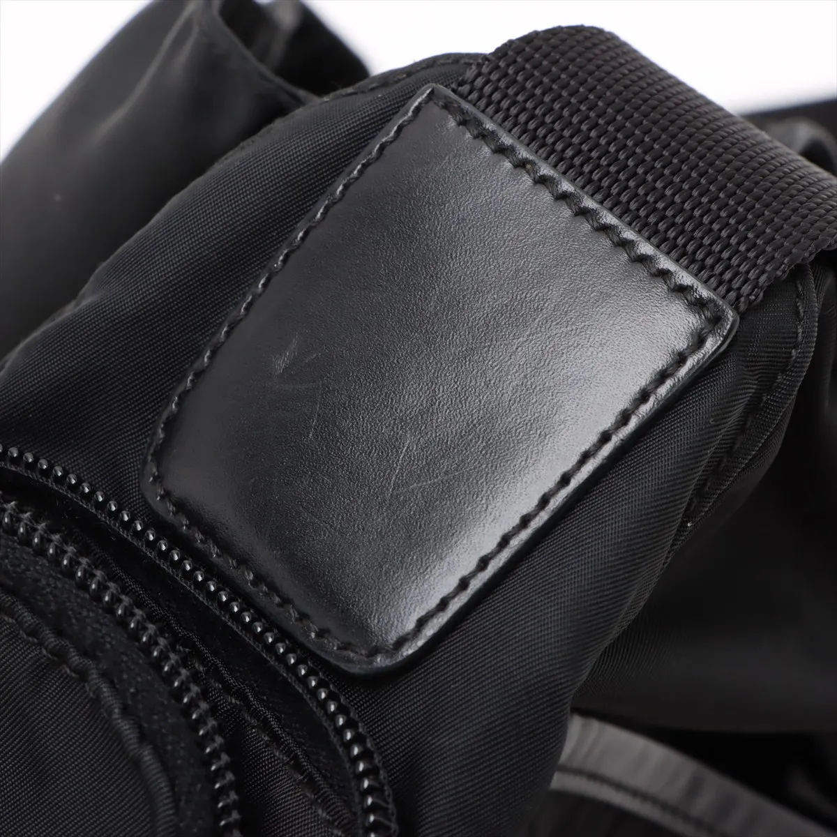 Tessuto Nylon x Leather Shoulder Bag Black BT0503 — view 14