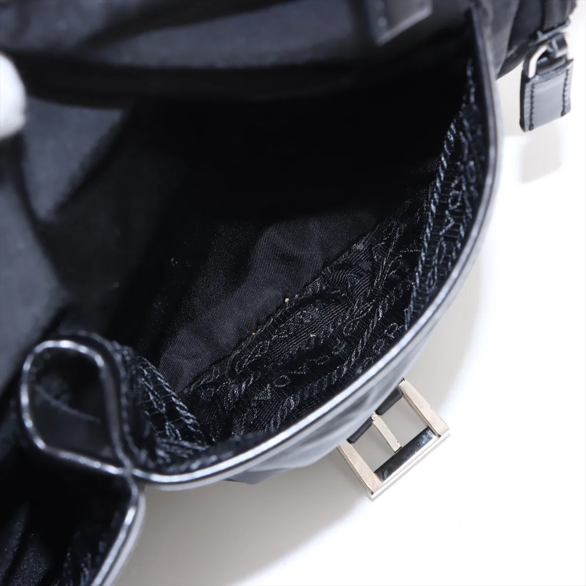 Tessuto Nylon x Leather Shoulder Bag Black BT0503 — view 9