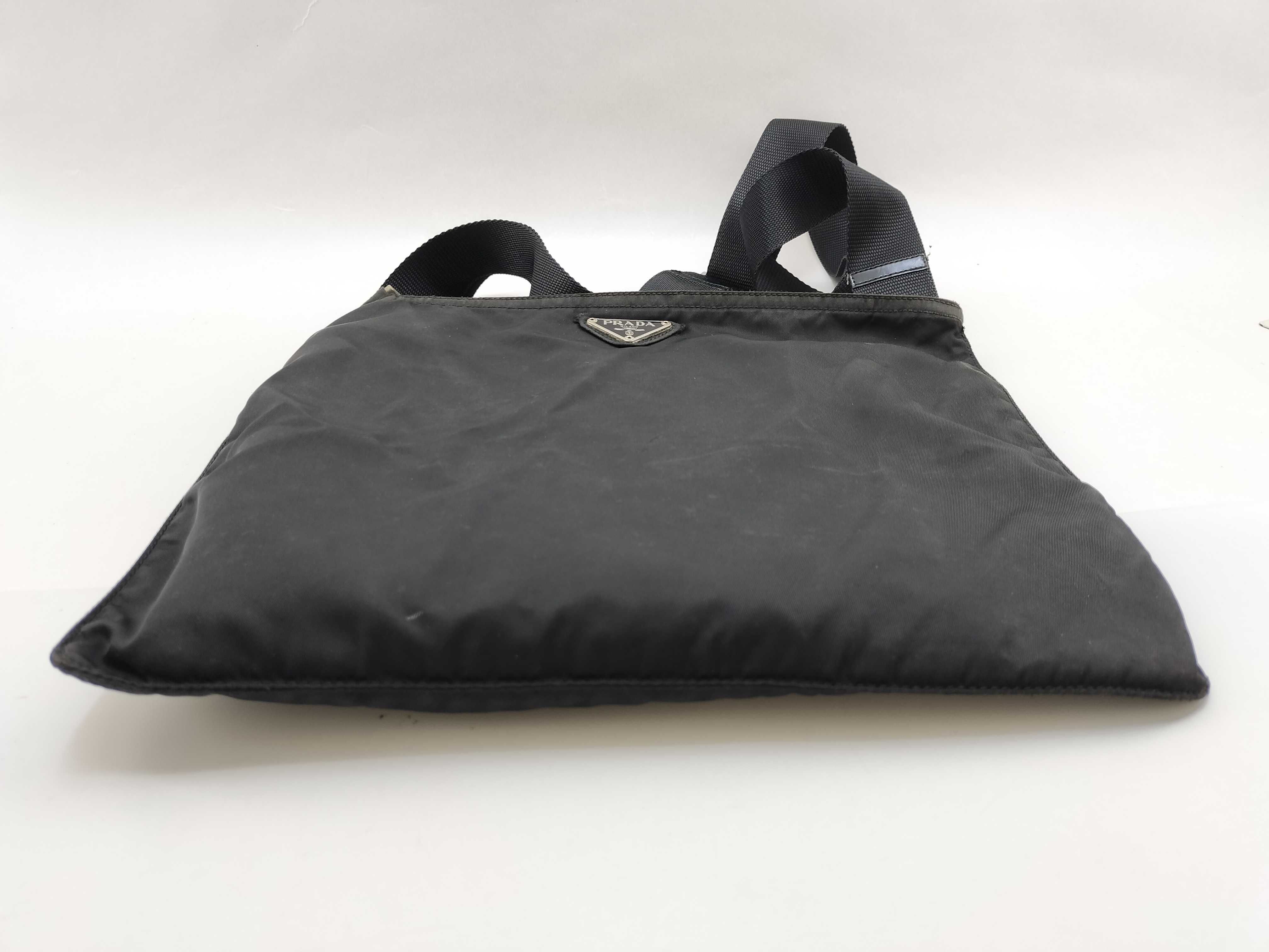 Nylon Shoulder Bag, Black — view 3