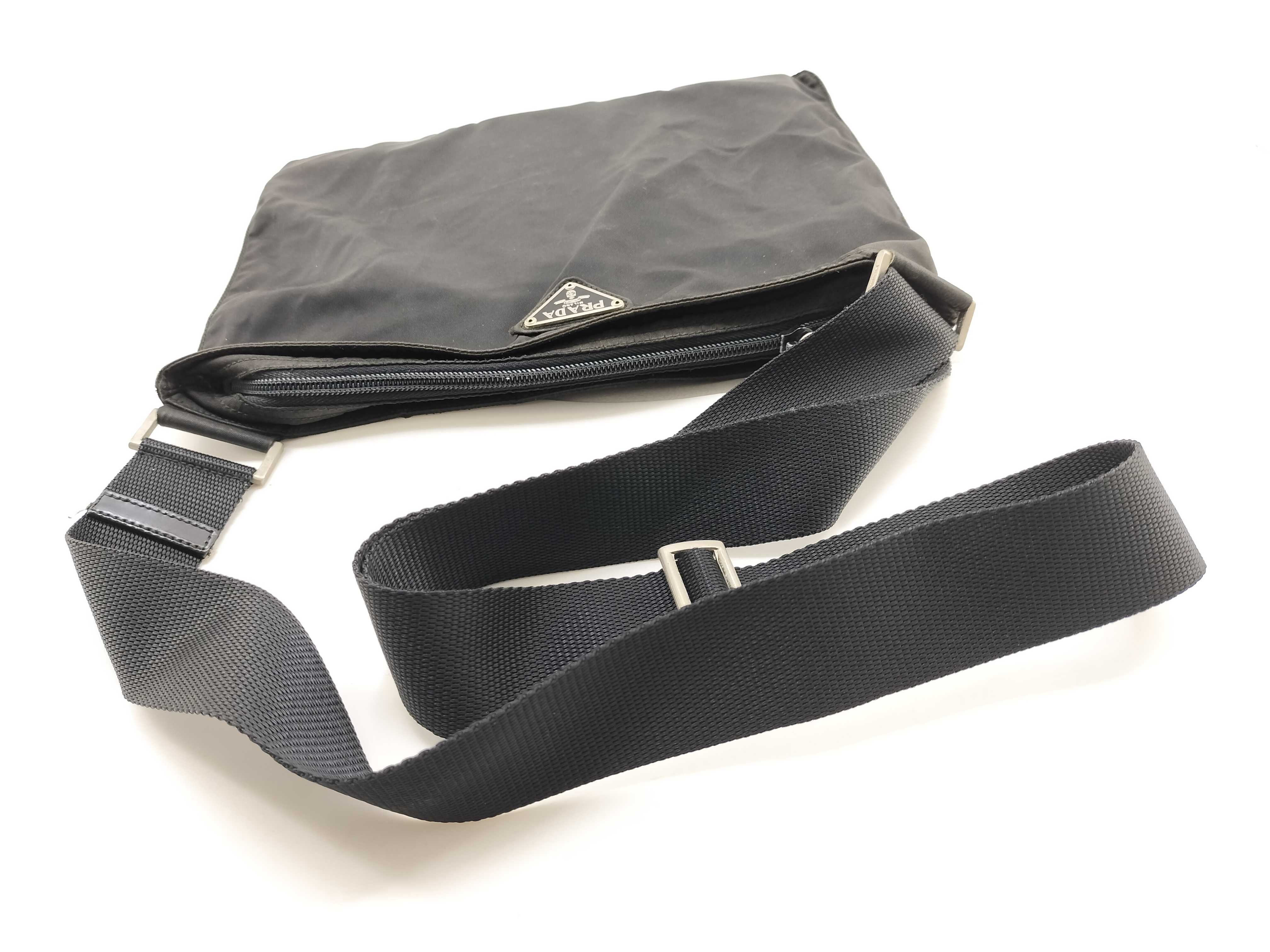 Nylon Shoulder Bag, Black — view 8