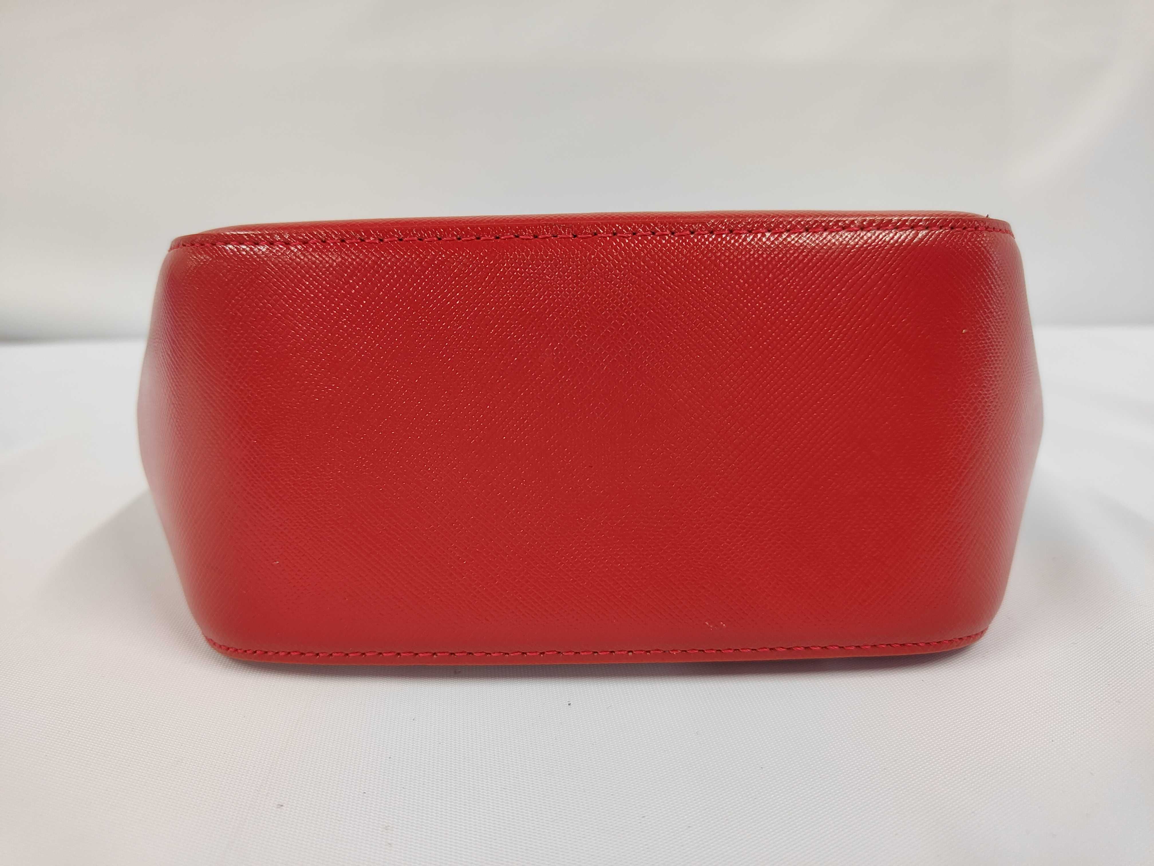 Nova Check Canvas Leather Handbag (Red) — view 3