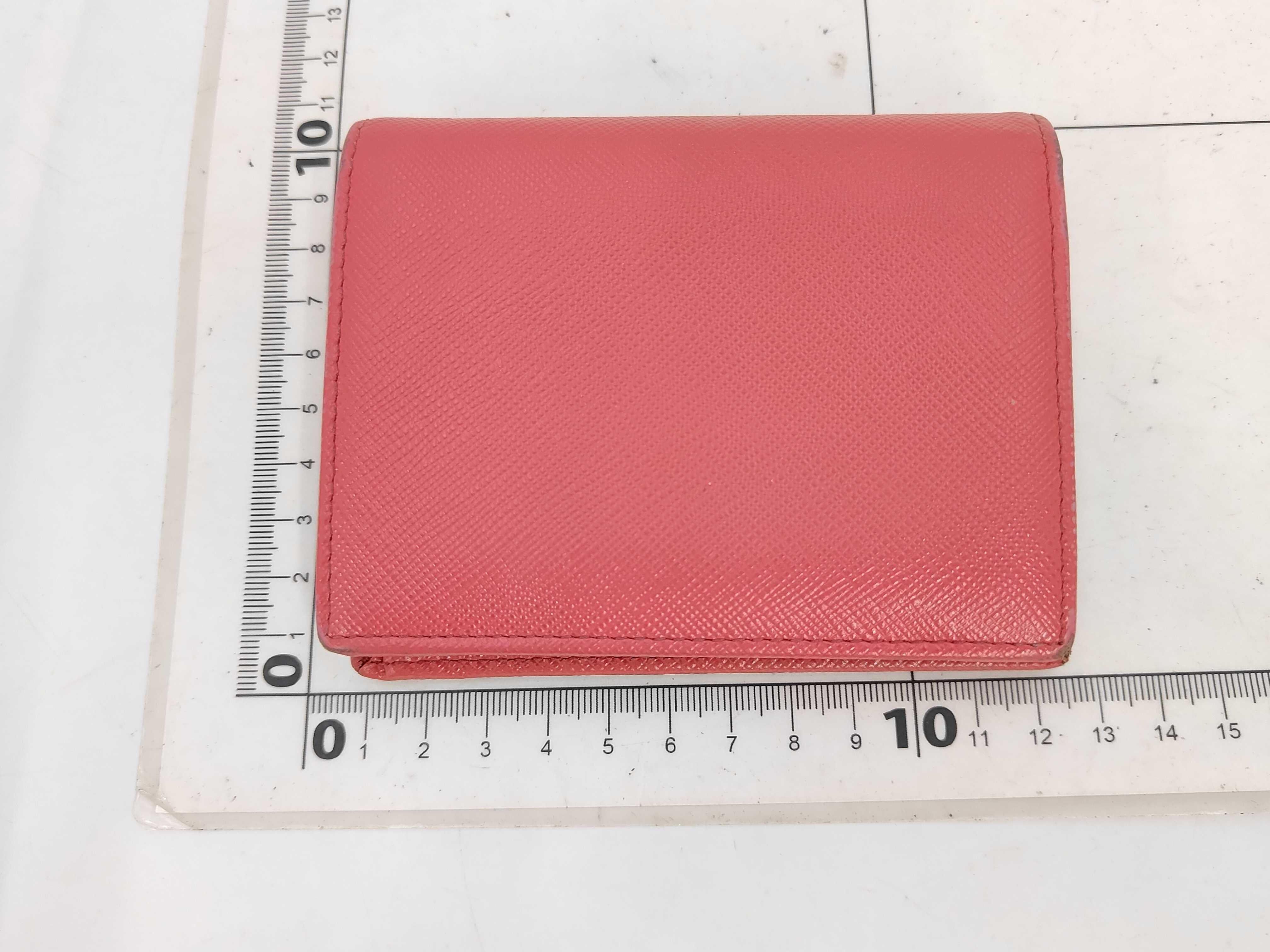 folding wallet, Saffiano leather, logo, pink wallet — view 2