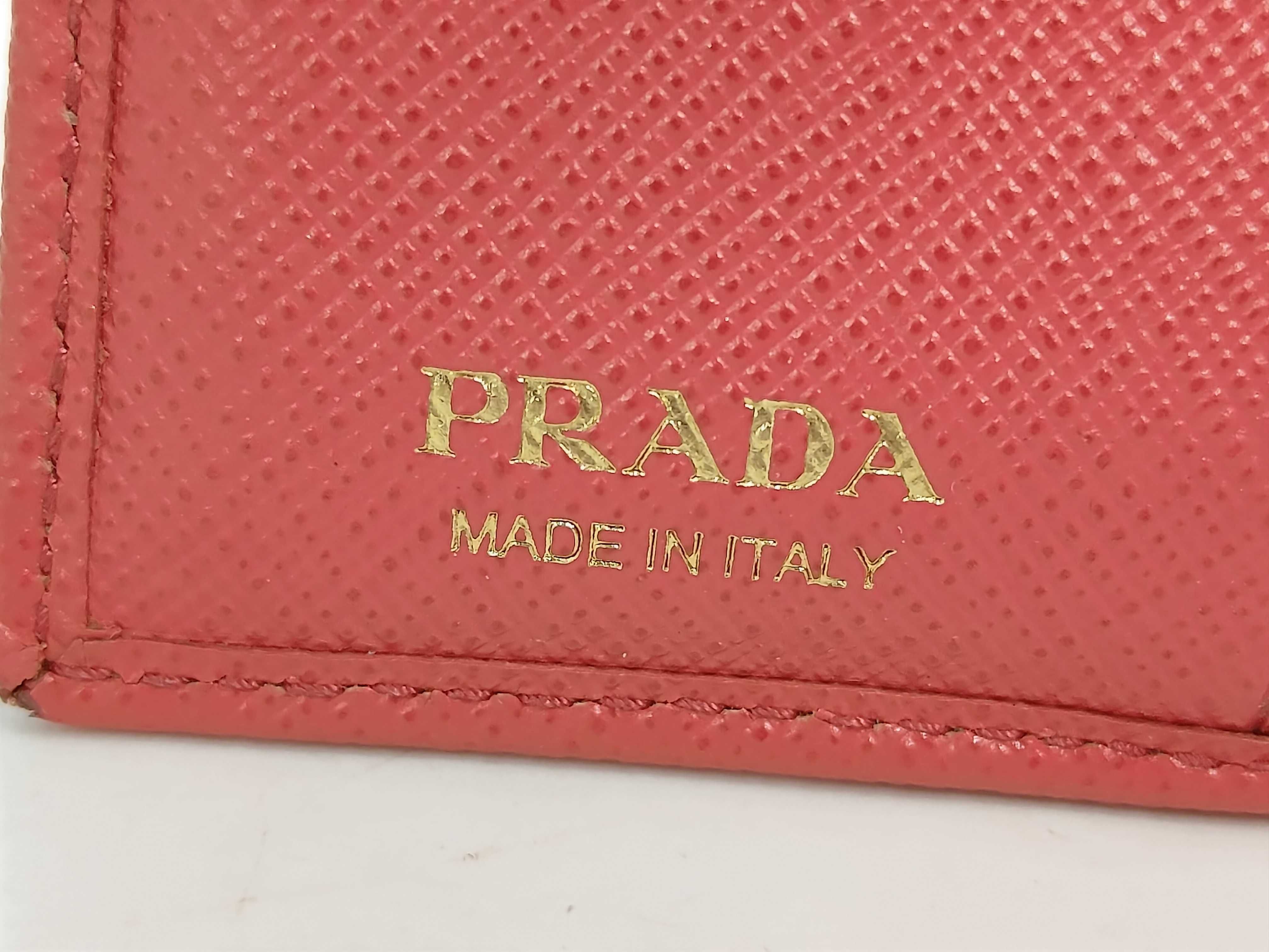 folding wallet, Saffiano leather, logo, pink wallet — view 5