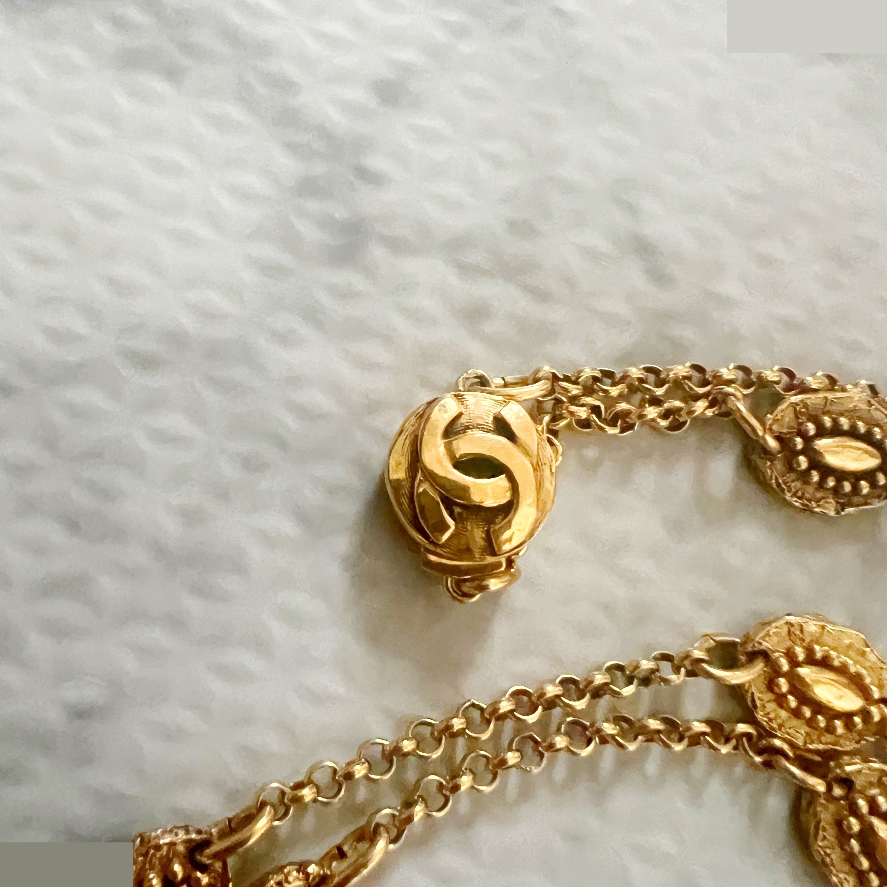 13-strand oval clasp long necklace, chain approximately 86cm long. — view 5