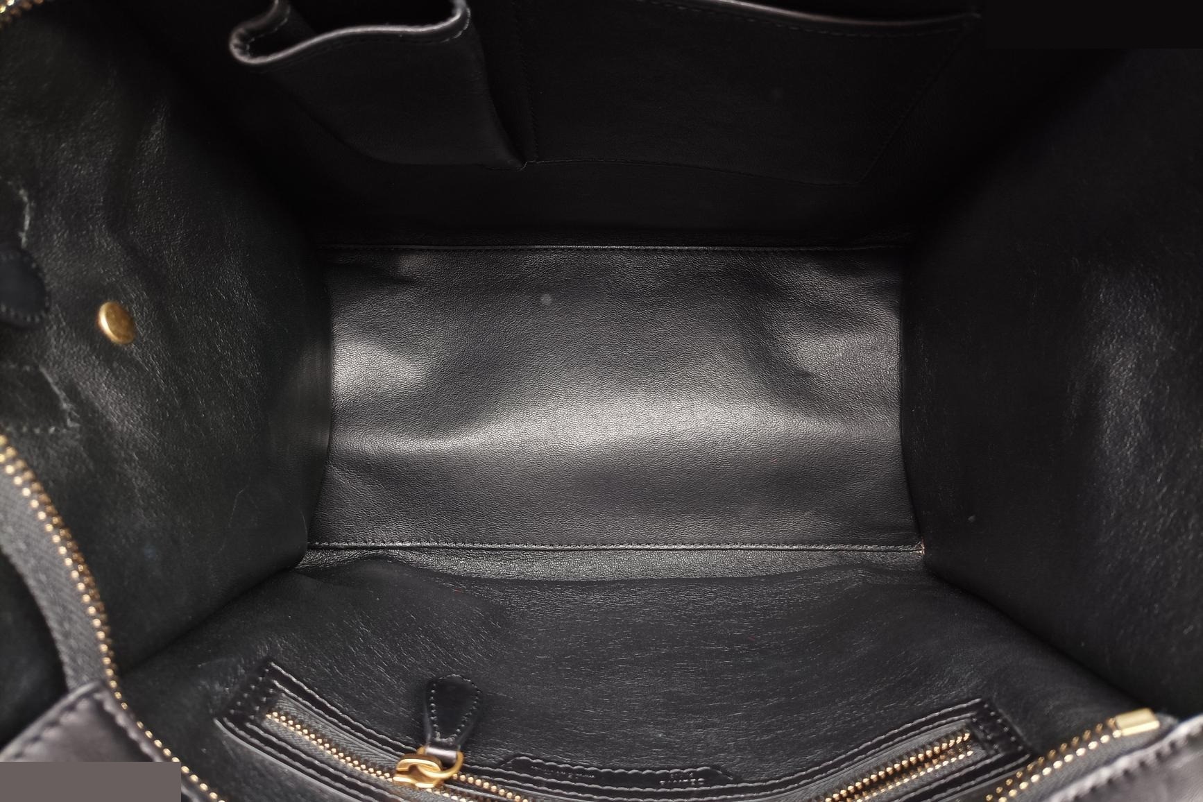 Luggage Mini Shopper, Leather x Calf Hair, Blue — view 6