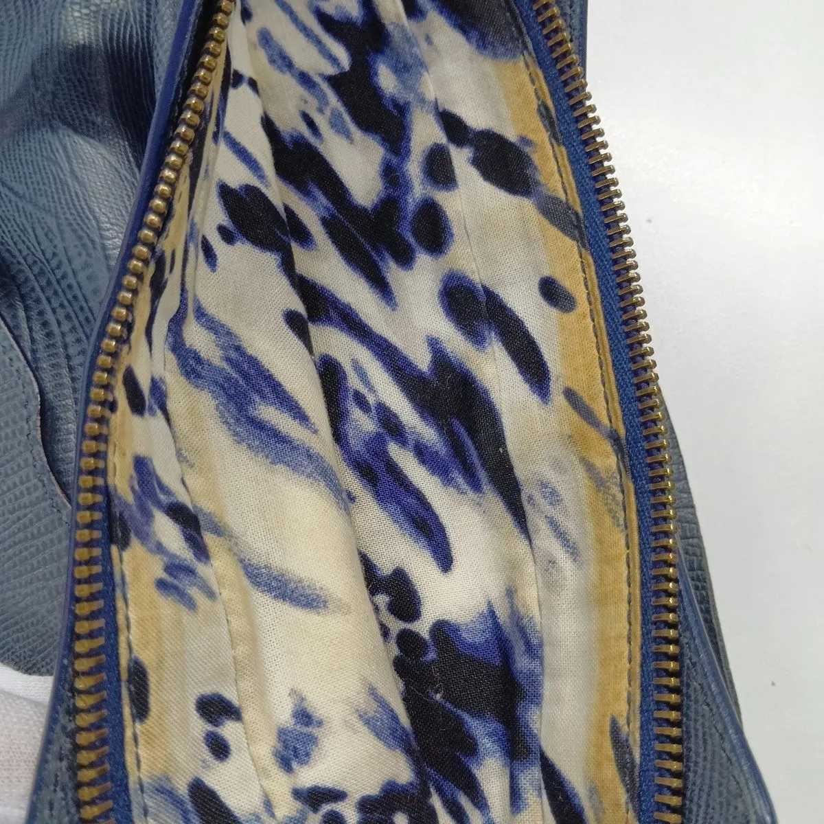 The First Leather 2-Way Handbag, Blue, 103208, with Mirror — view 15