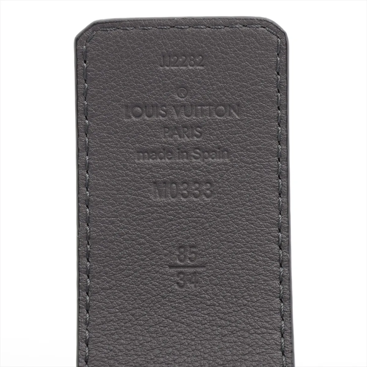 M0333 Belt LV Damier 40MM Reversible JJ2282 Belt 85 GP x Leather Black x Gray — view 5