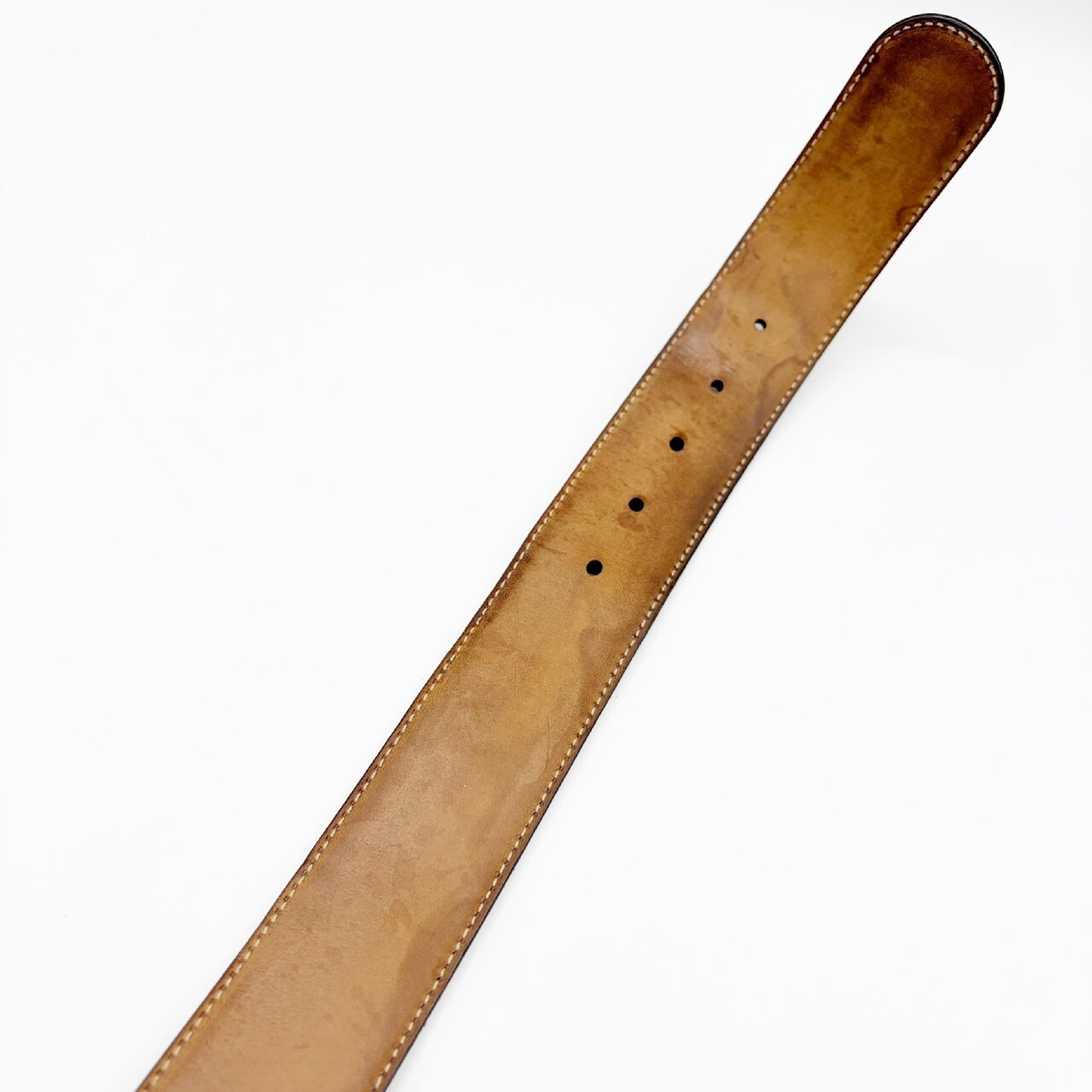 Shima Leather Interlocking G Black Belt — view 6