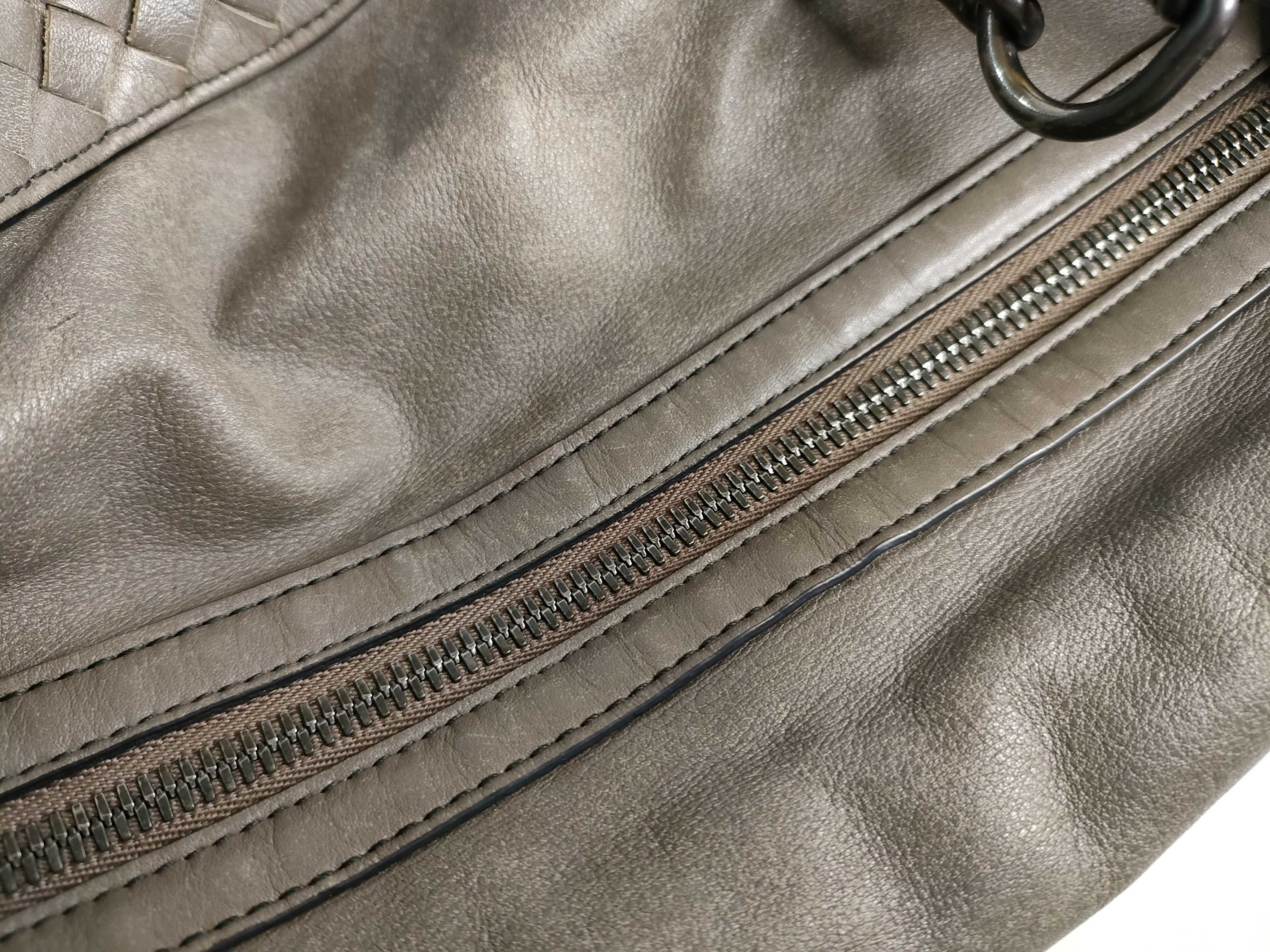Intrecciato Leather Shoulder Bag — view 8