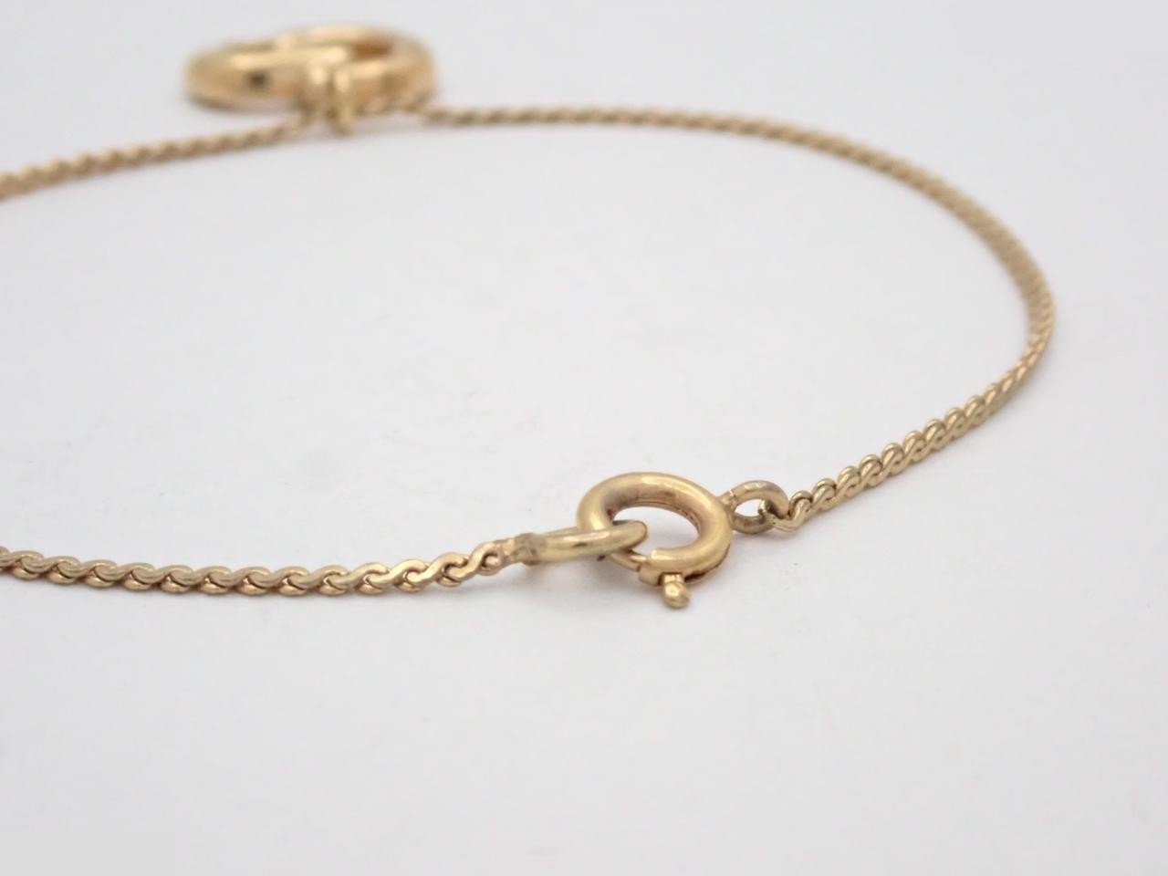 Bracelet with CD logo, gold, wrist circumference approximately 16cm — view 3