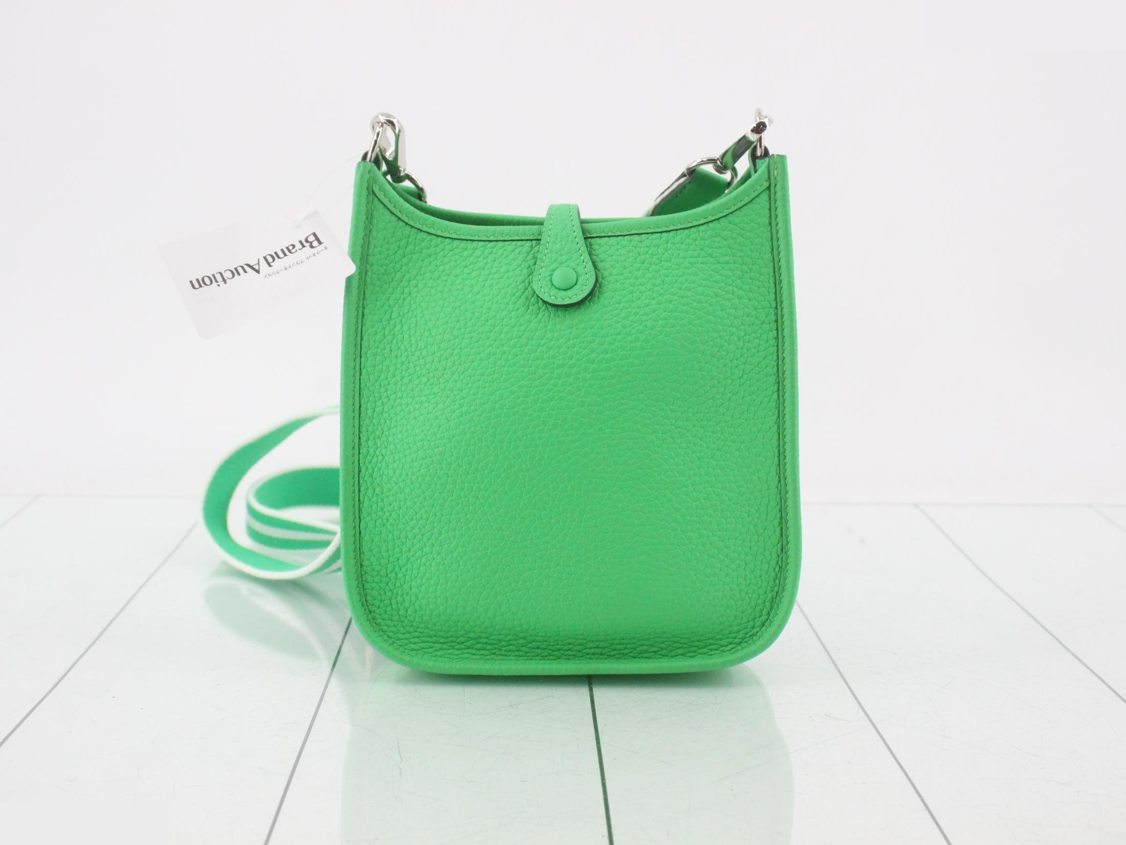 Evelyn PM Leather Shoulder Bag, B Stamp, Green — view 2