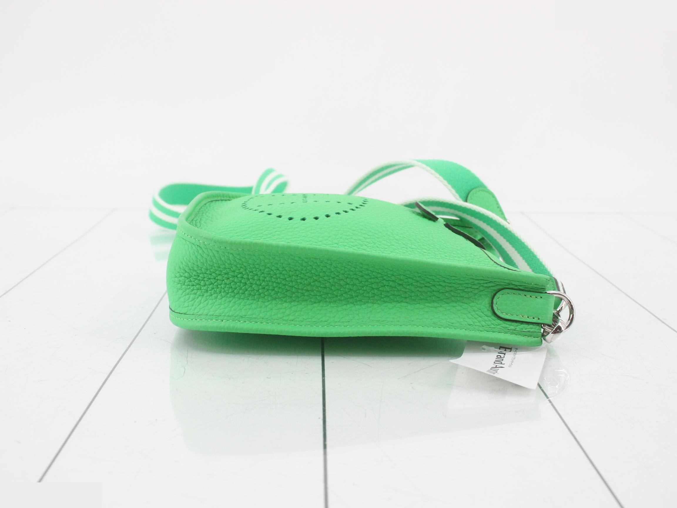 Evelyn PM Leather Shoulder Bag, B Stamp, Green — view 3