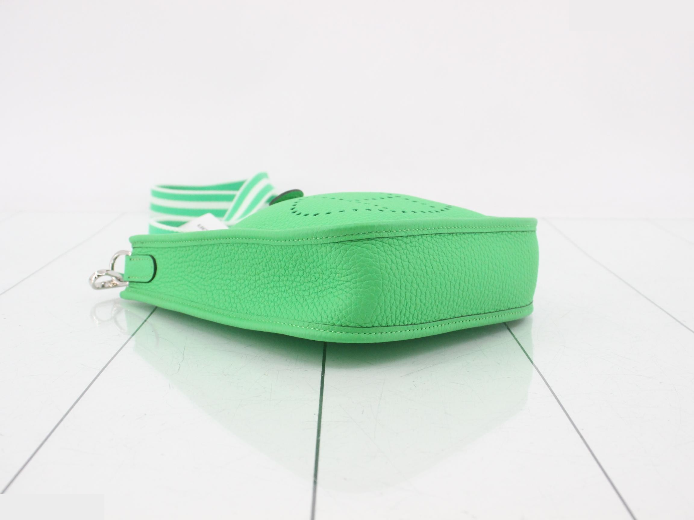 Evelyn PM Leather Shoulder Bag, B Stamp, Green — view 5