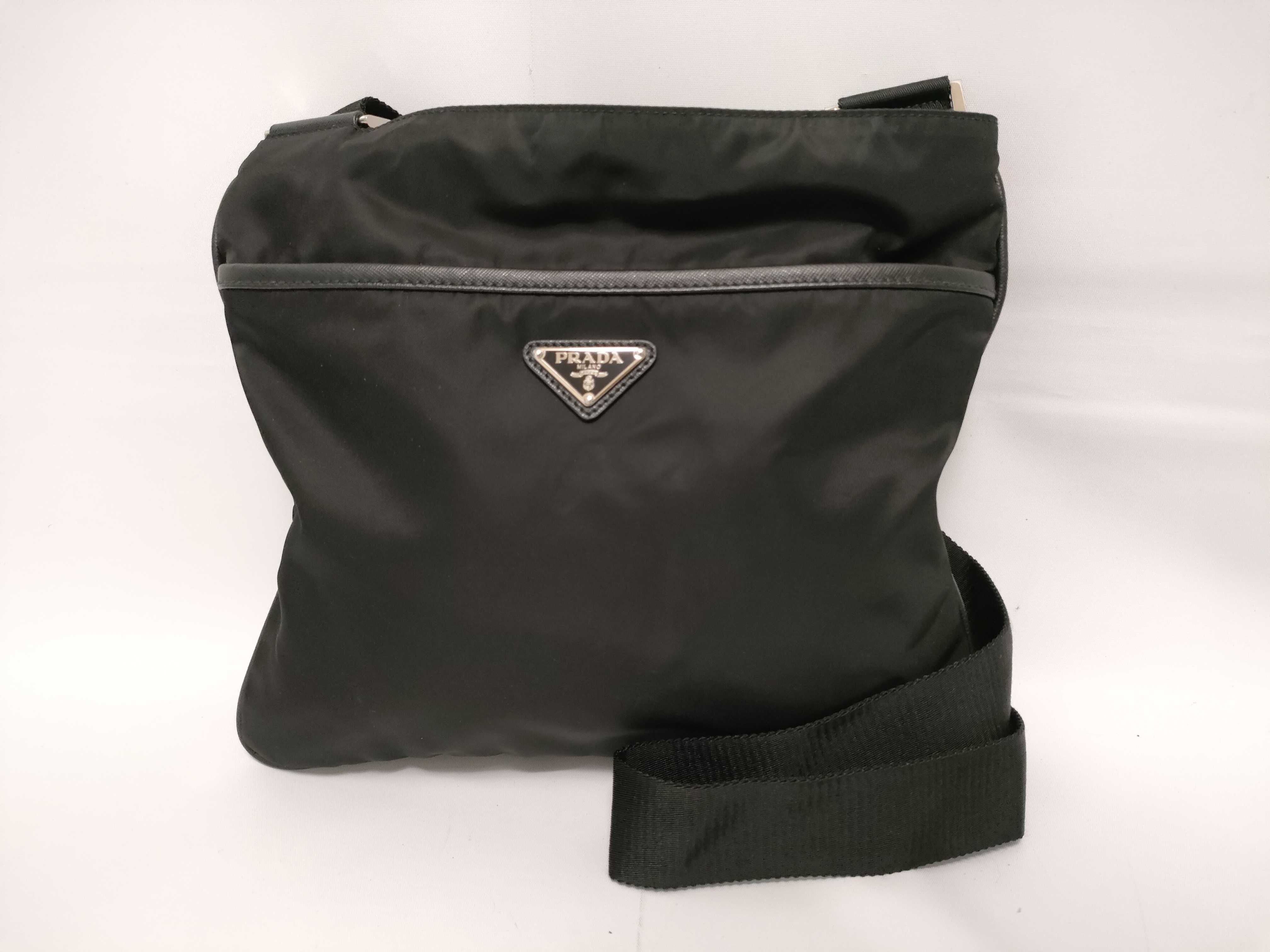 Nylon Shoulder Bag, Black