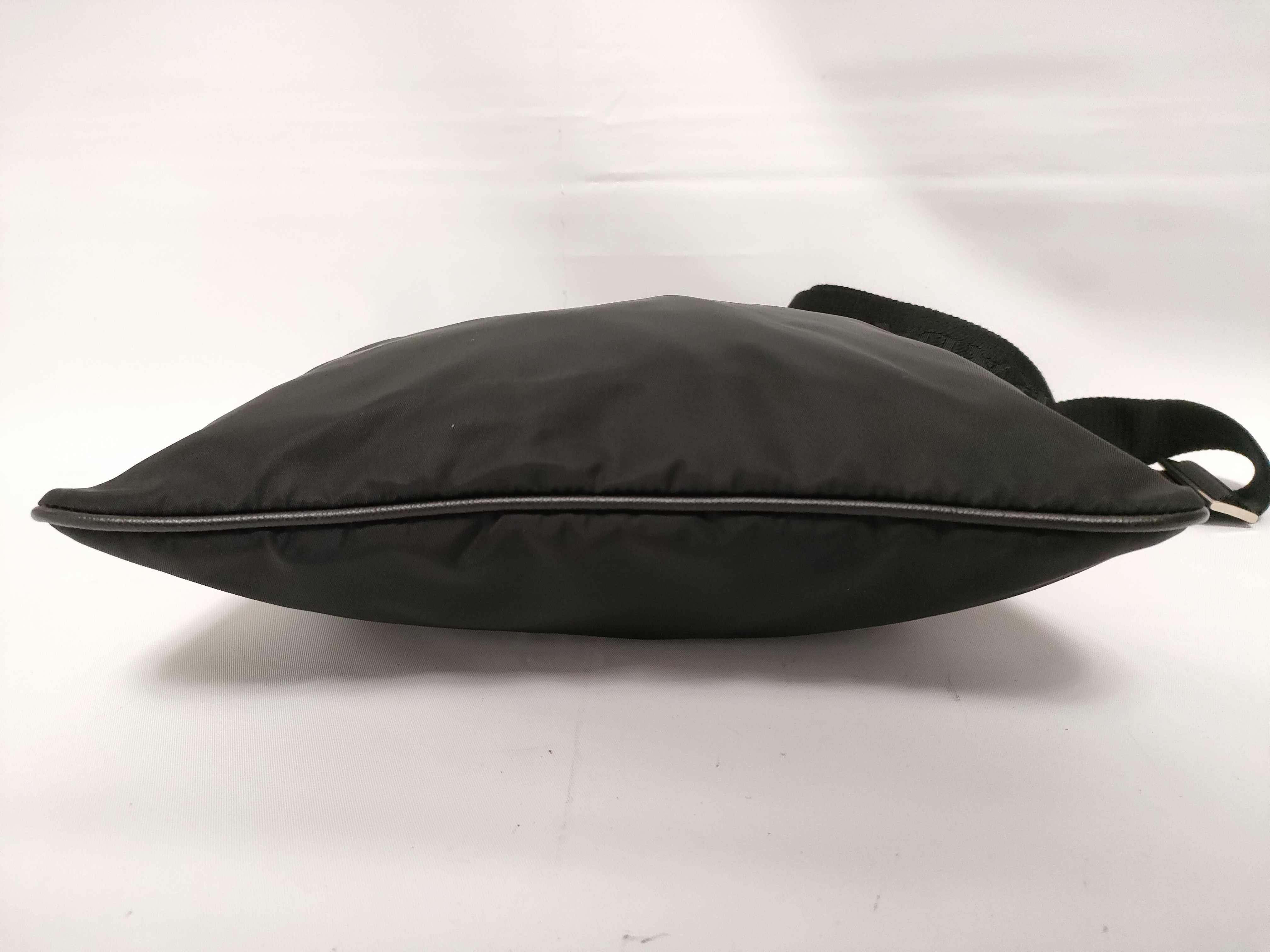 Nylon Shoulder Bag, Black — view 4
