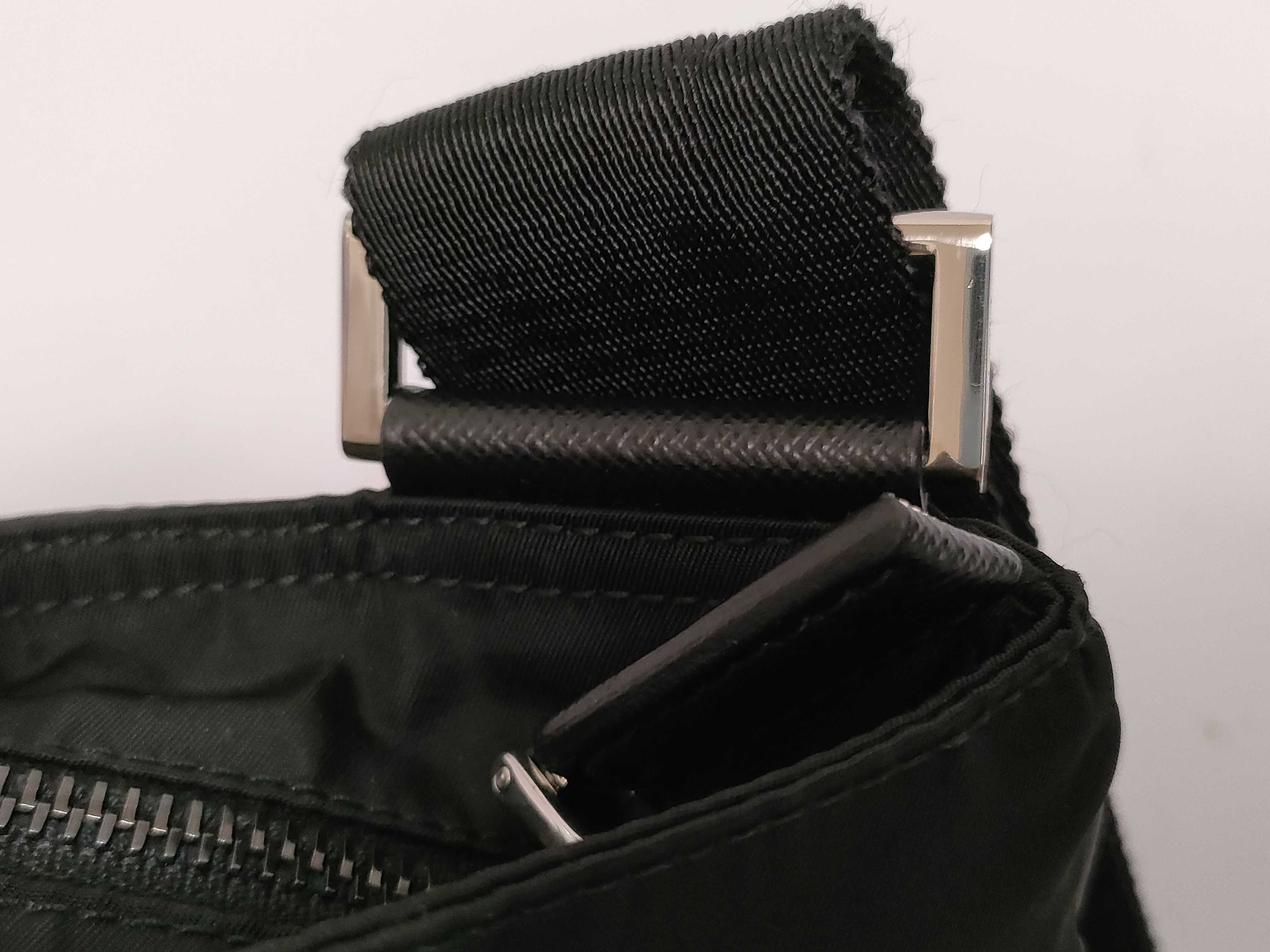 Nylon Shoulder Bag, Black — view 7